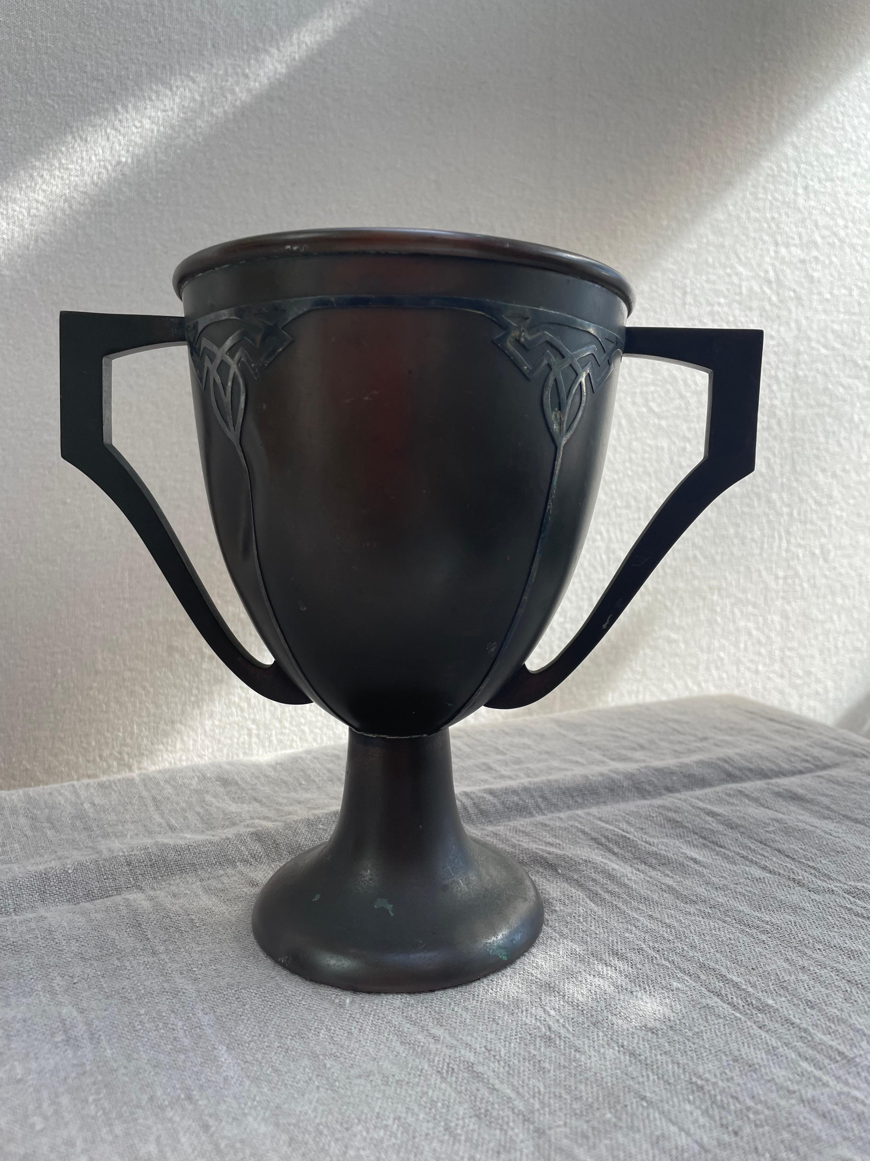 Trophée de yacht en bronze et argent du début du 20e siècle - The Duane Cup, 1914 Bon état - En vente à Northport, MI