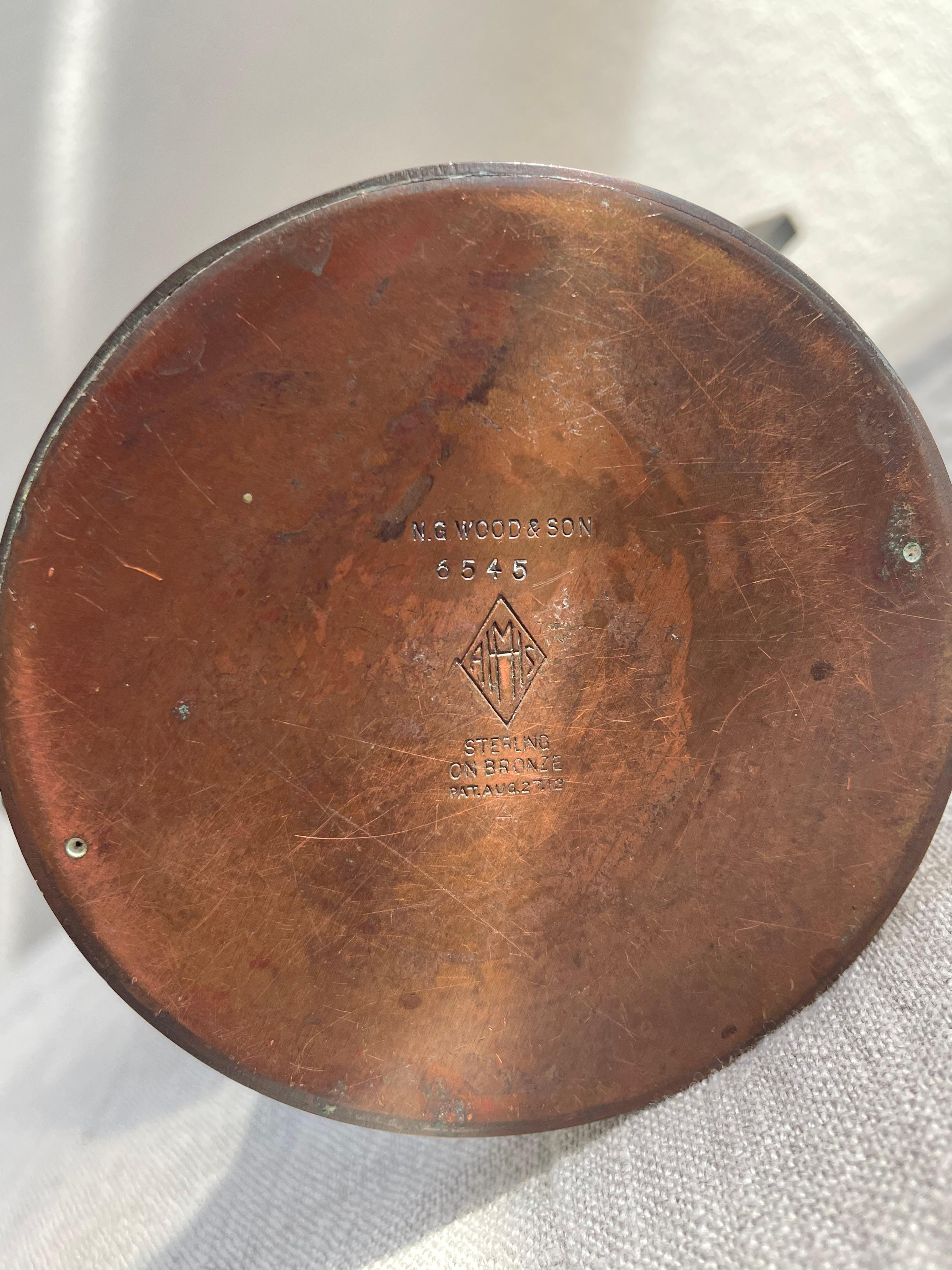 Argent sterling Trophée de yacht en bronze et argent du début du 20e siècle - The Duane Cup, 1914 en vente