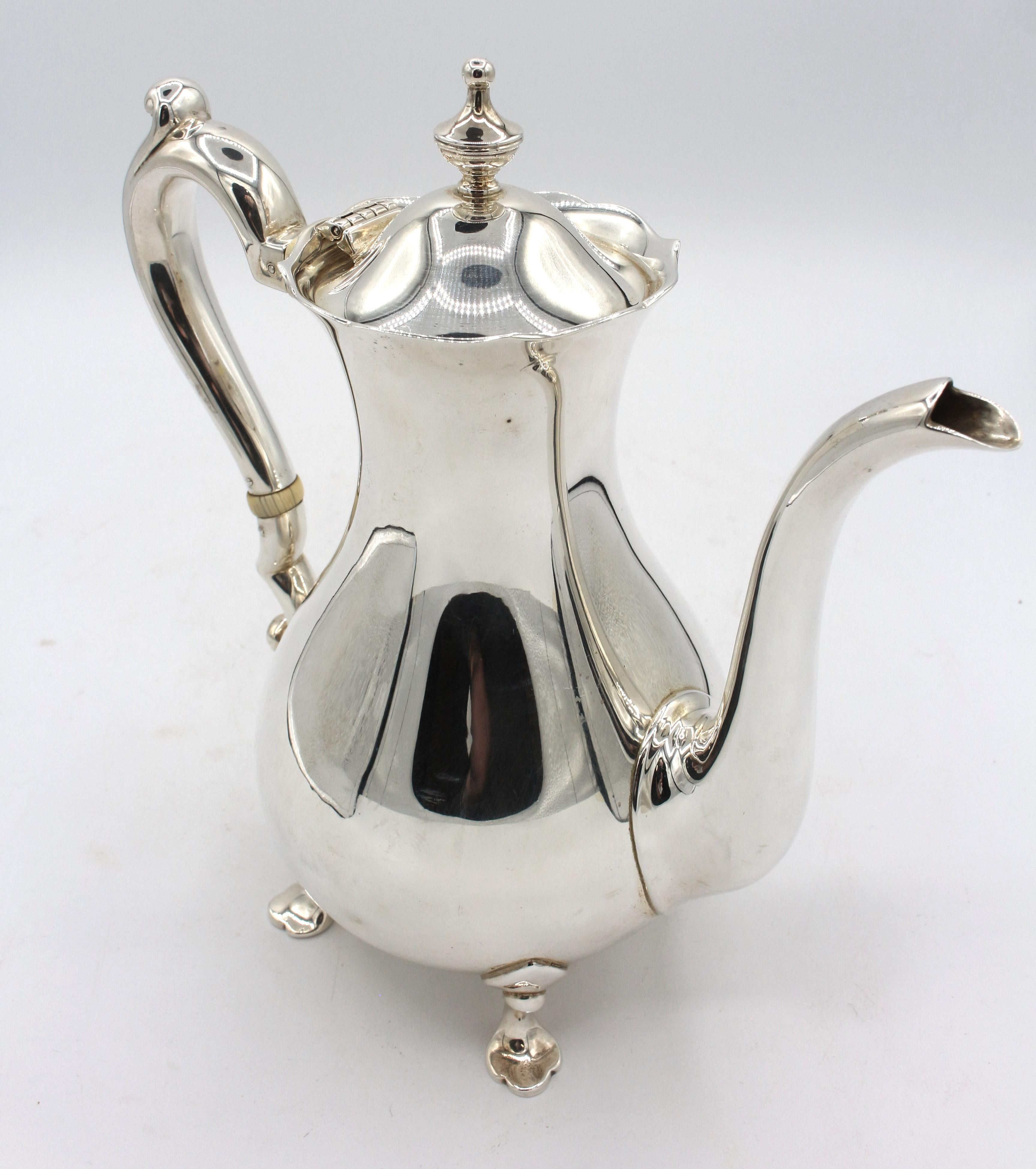 Georgian Early 20th Century Sterling Silver Demitasse Pot by Gorham