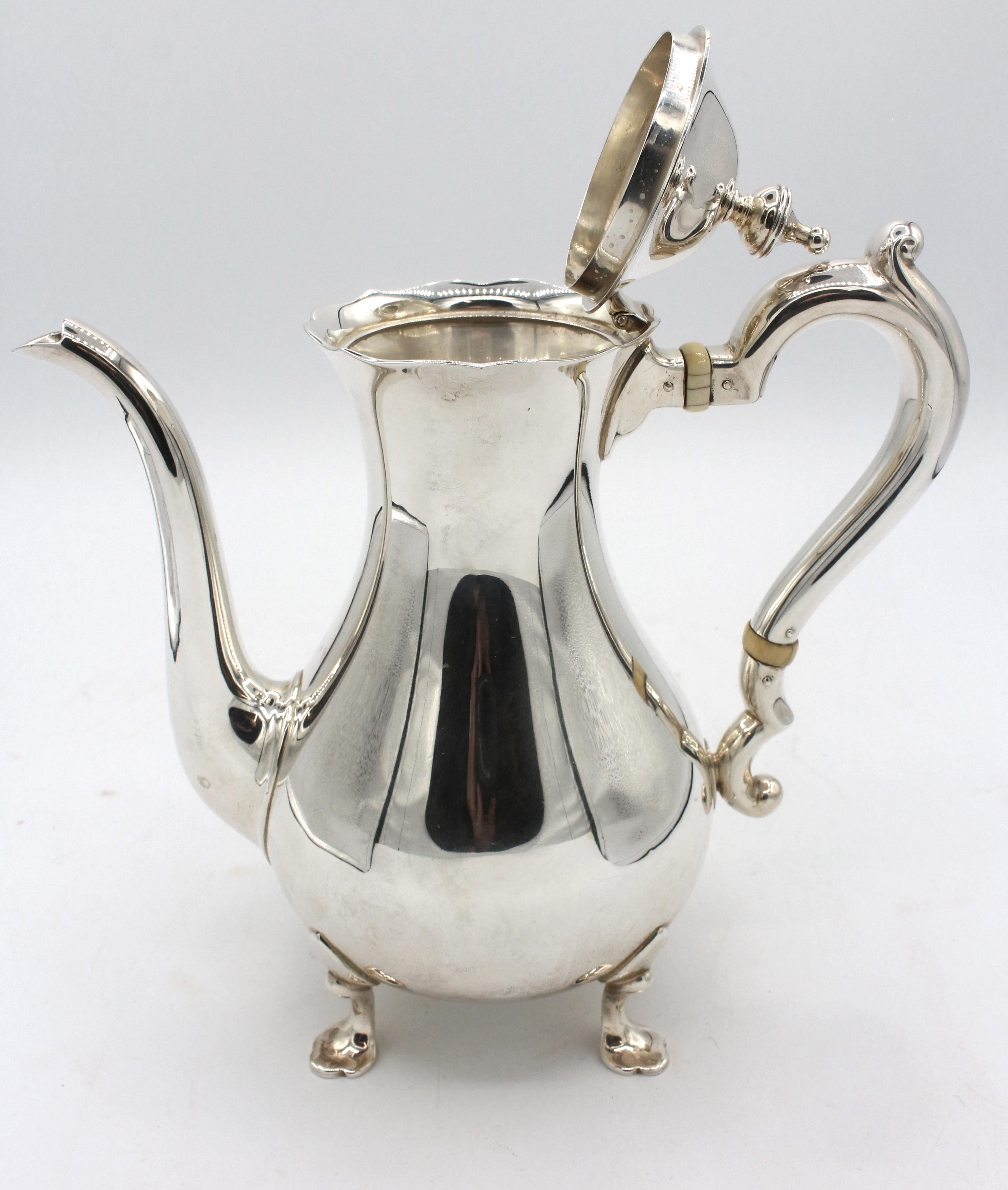 Early 20th Century Sterling Silver Demitasse Pot by Gorham In Good Condition In Chapel Hill, NC
