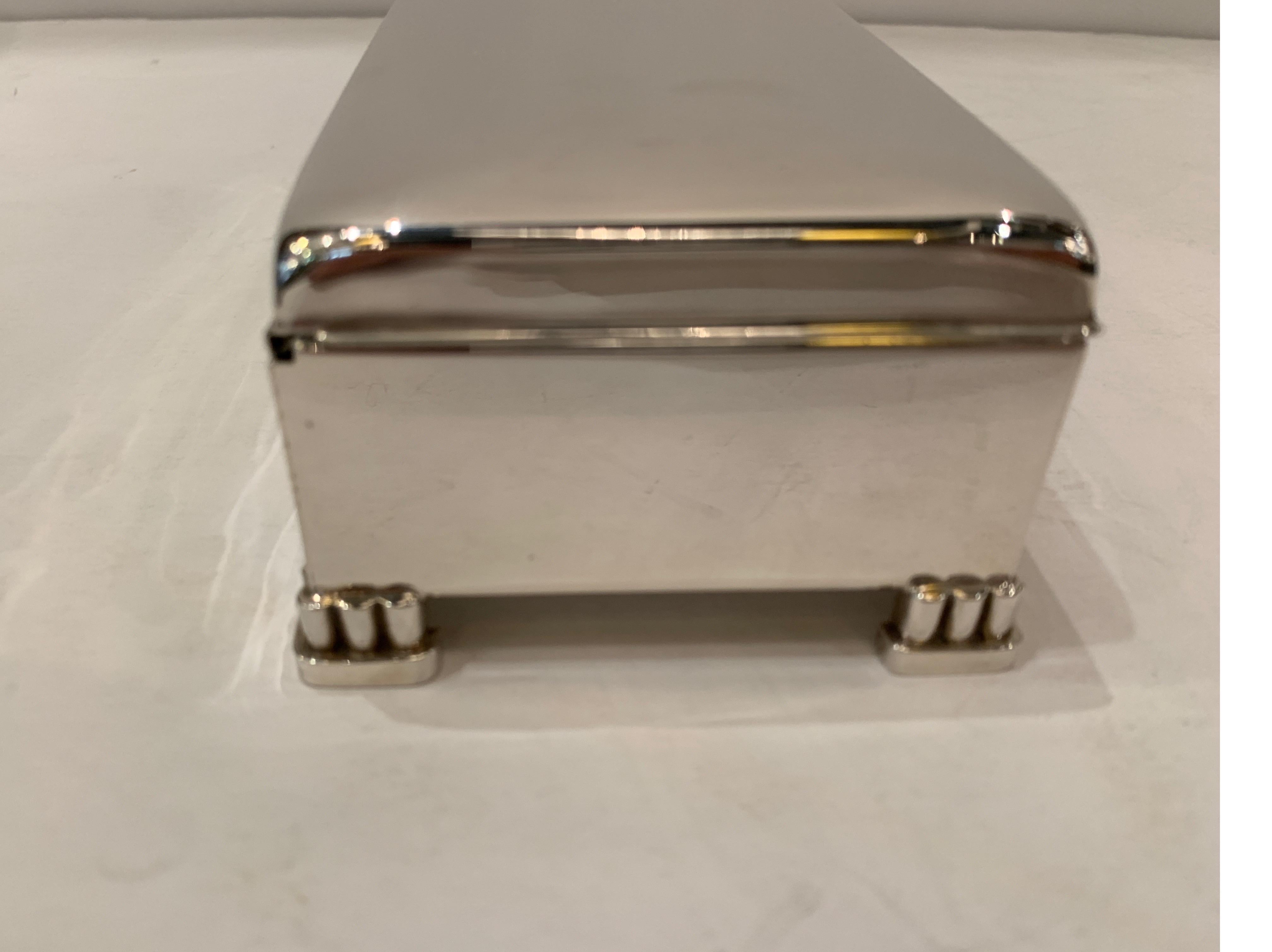 Early 20th Century Sterling Silver Dresser-Desk Box by Poole Silver Co In Good Condition In Lambertville, NJ