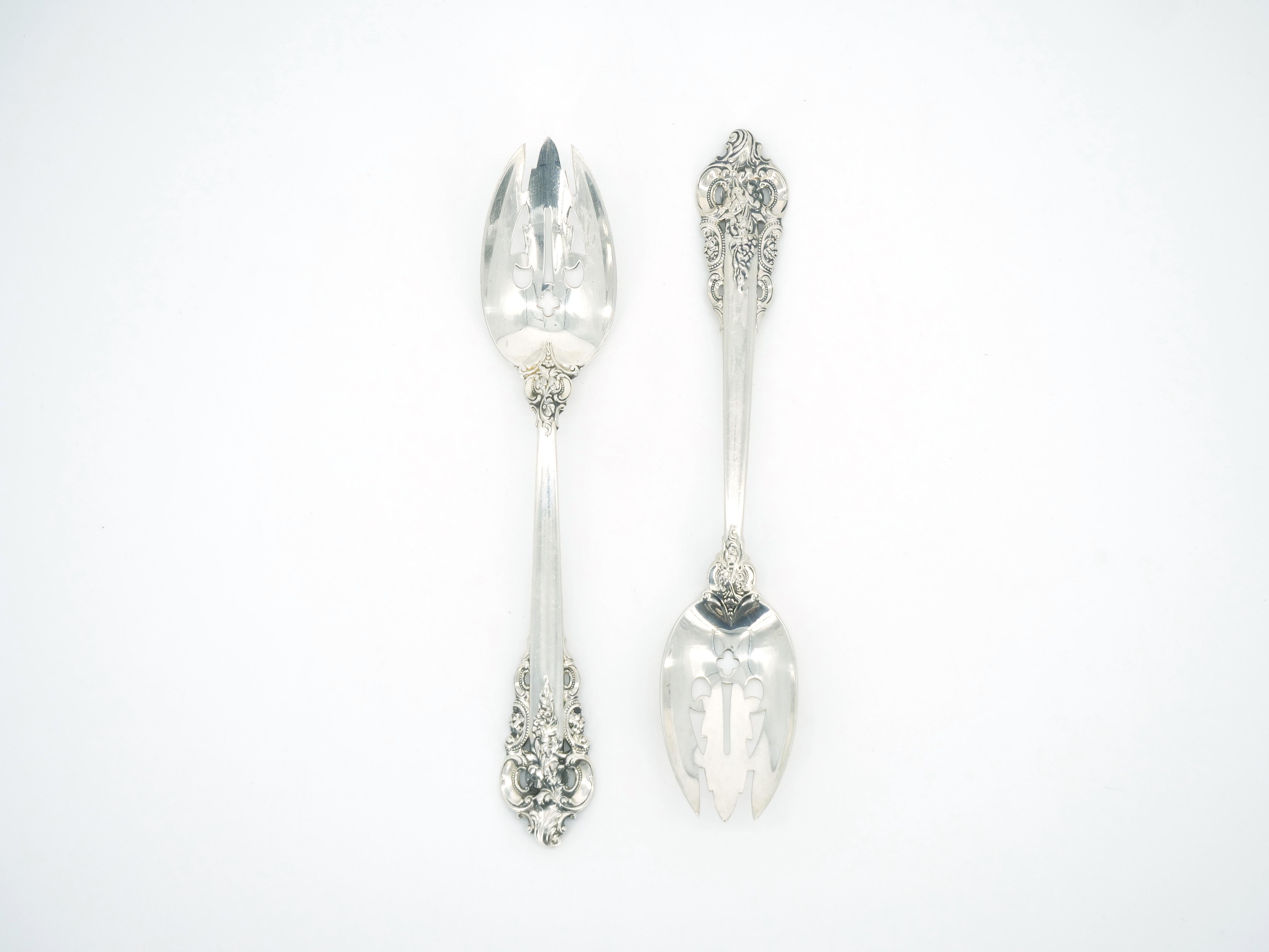 Early 20th Century Sterling Silver Flatware Service For 24 People For Sale 8