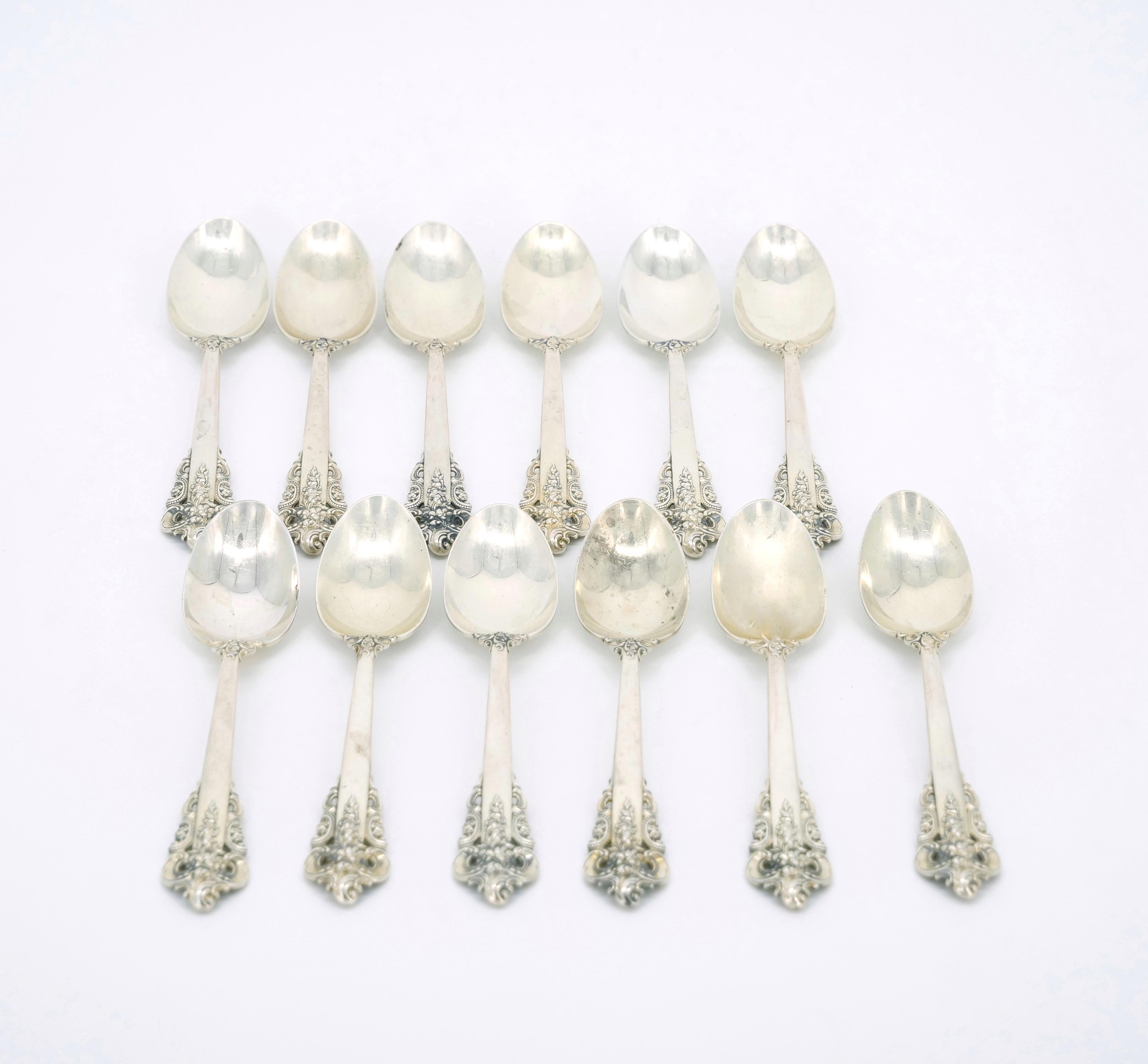 Early 20th Century Sterling Silver Flatware Service For 24 People For Sale 9