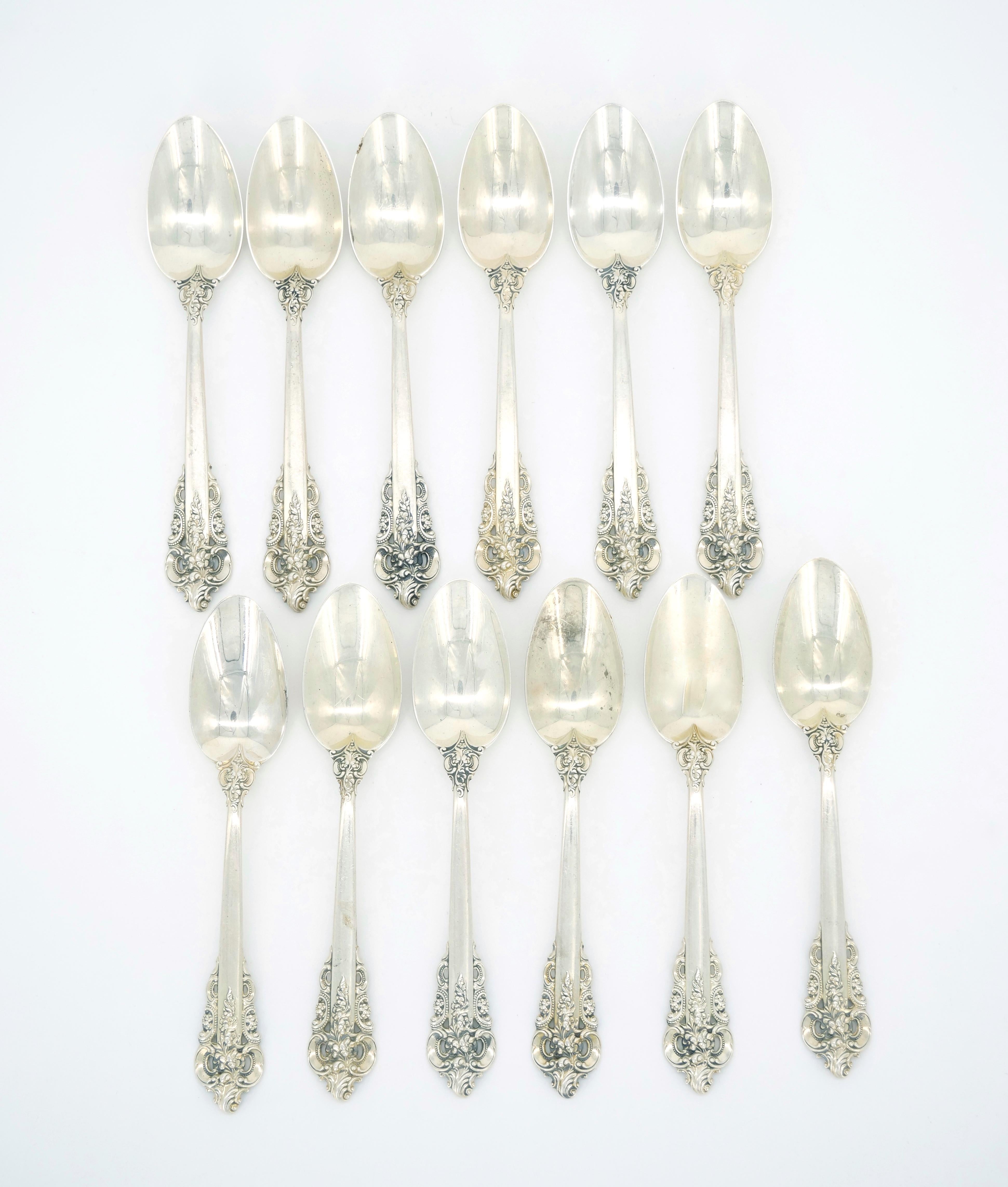 Early 20th Century Sterling Silver Flatware Service For 24 People For Sale 3