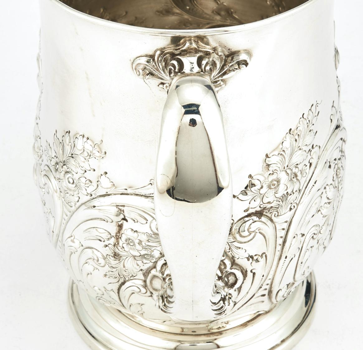 Early 20th Century Sterling Silver / Gold Wash Interior Two Handled Vase For Sale 3