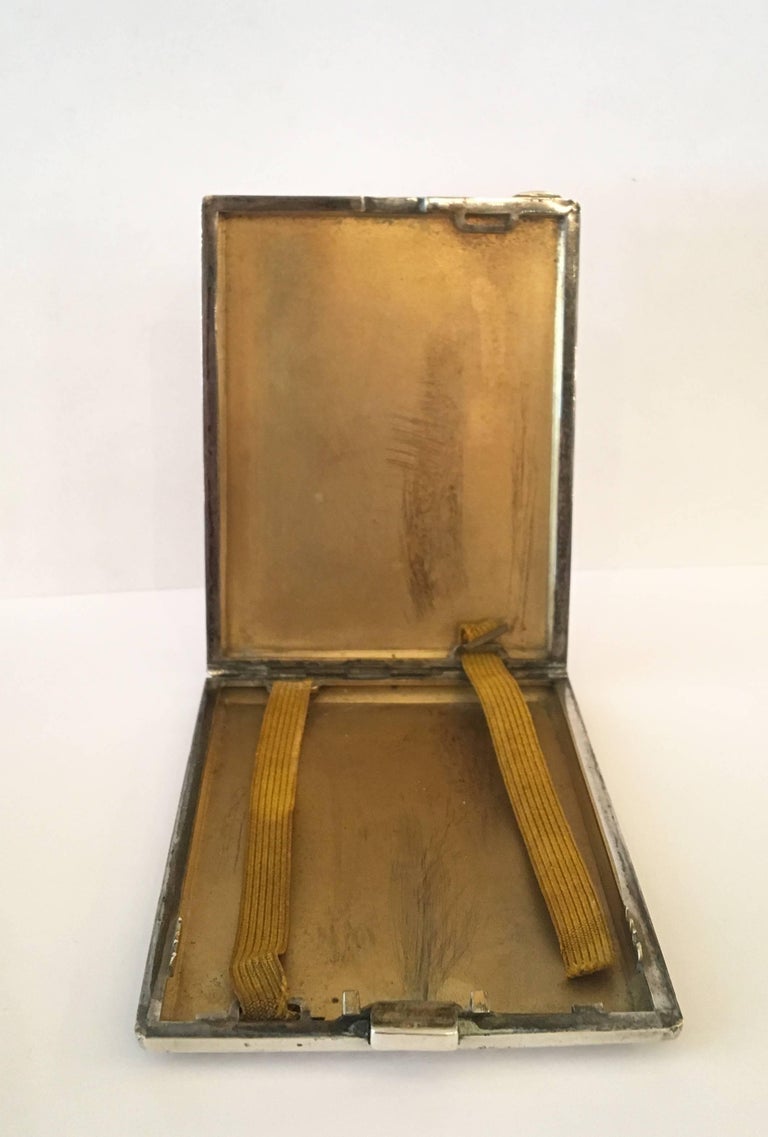 Early 20th Century Sterling Silver Hermès Cigarette Box Or