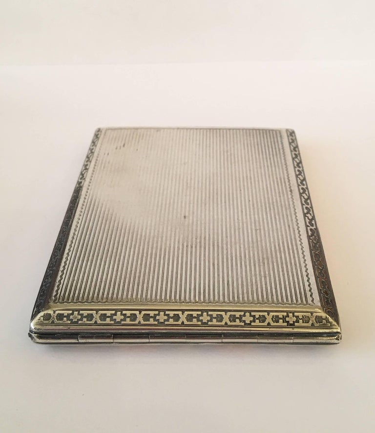 Early 20th Century Sterling Silver Hermès Cigarette Box Or