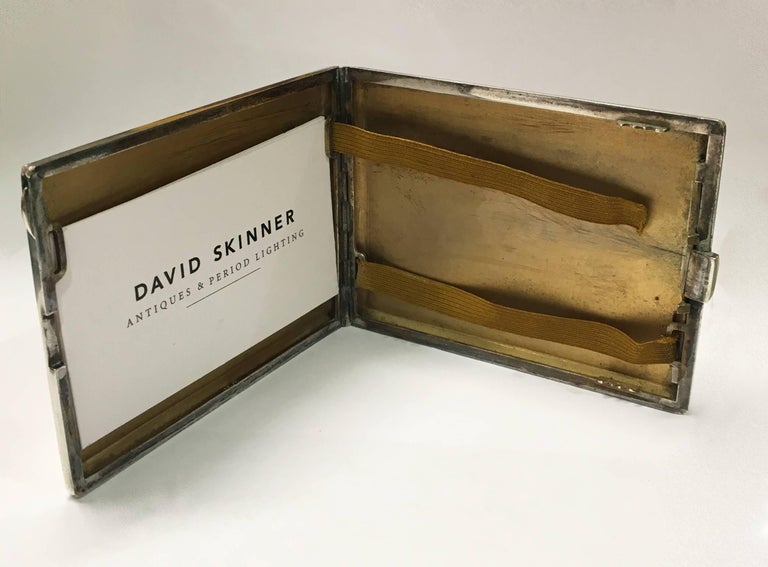Early 20th Century Sterling Silver Hermès Cigarette Box Or