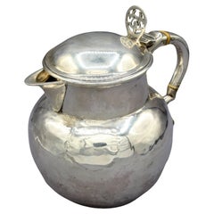 Antique Early 18th Century English Sterling Silver Jug with Early 20th Century Flip-Top 