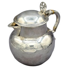 Antique Early 18th Century English Sterling Silver Jug with Early 20th Century Flip-Top