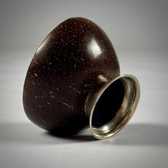 Early 20th Century Sterling Silver Mounted Coconut Bowl