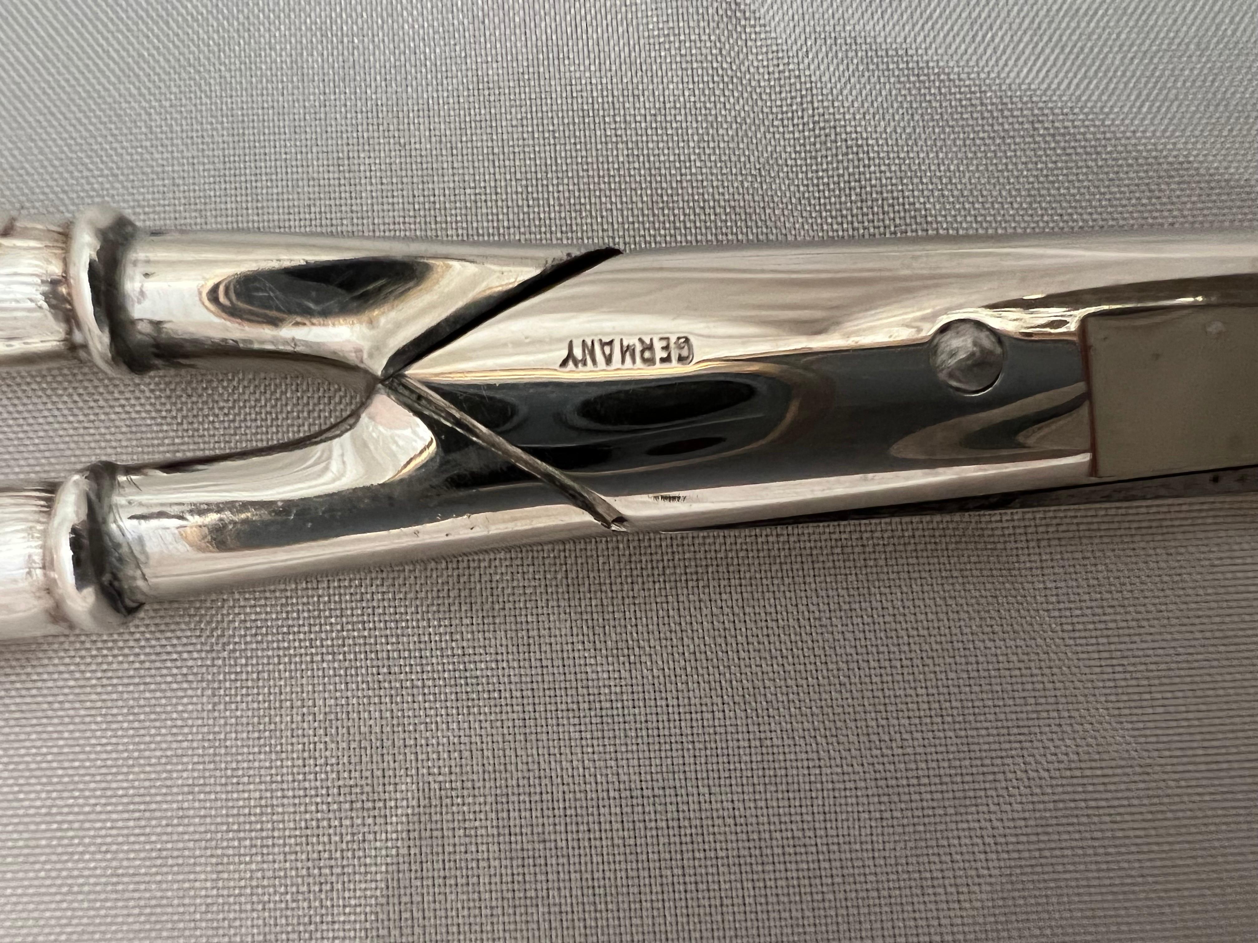 Early 20th Century Sterling Silver Repousse Grape Vine Scissors 1