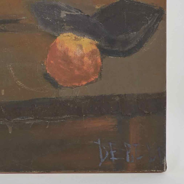 Edwardian Early 20th Century Still Life Abstract Oil Painting from France For Sale