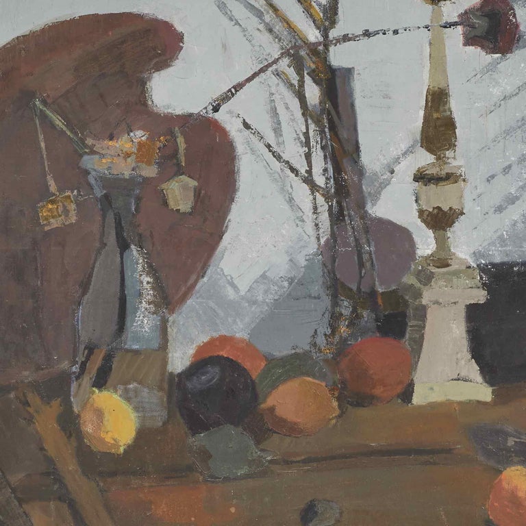 French Early 20th Century Still Life Abstract Oil Painting from France For Sale