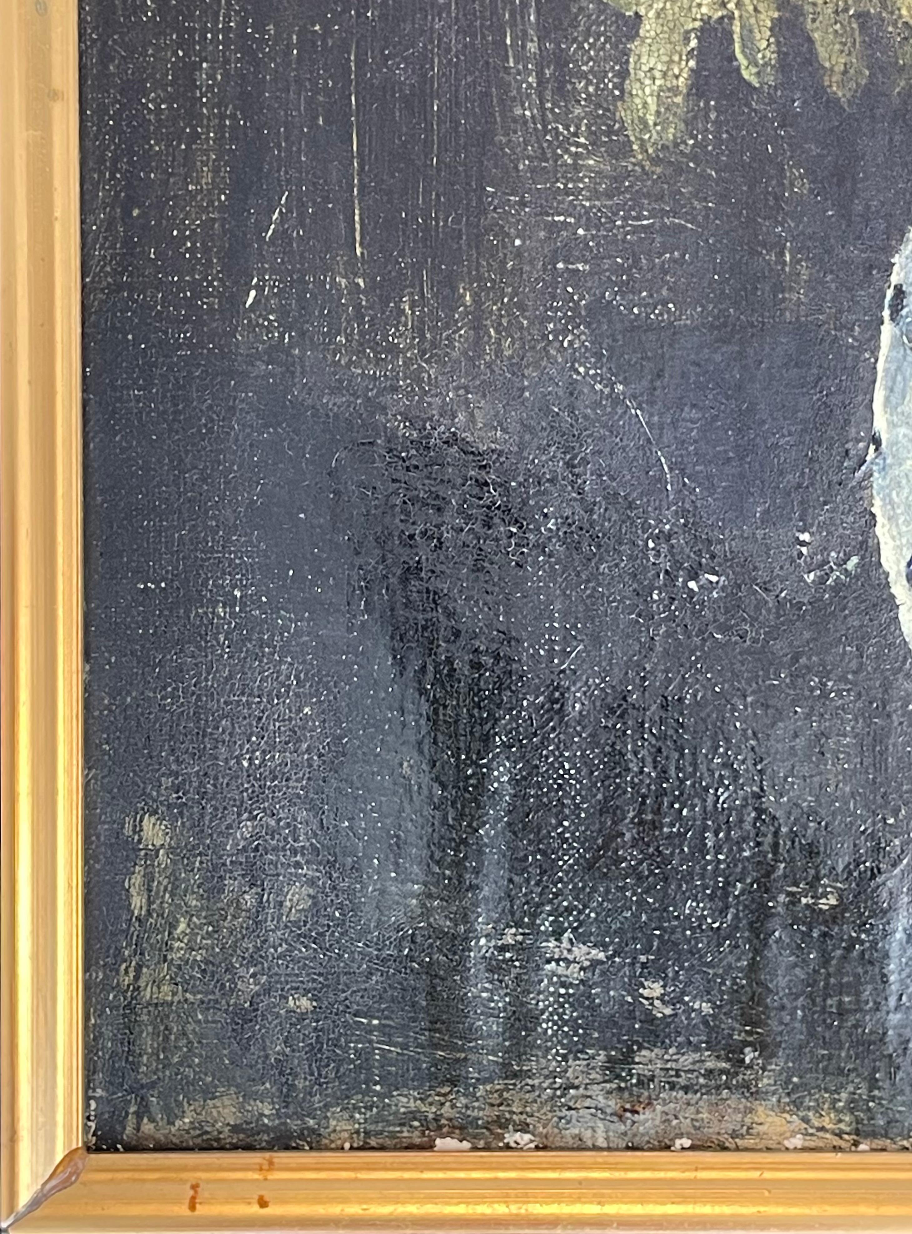 Stillleben-Ölgemälde des frühen 20. Jahrhunderts mit Motiv von Blumen in Vase (Farbe) im Angebot