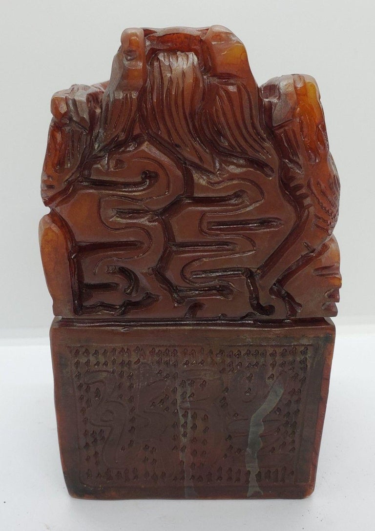 Early 20th Century Stone Dragon Statue For Sale at 1stDibs