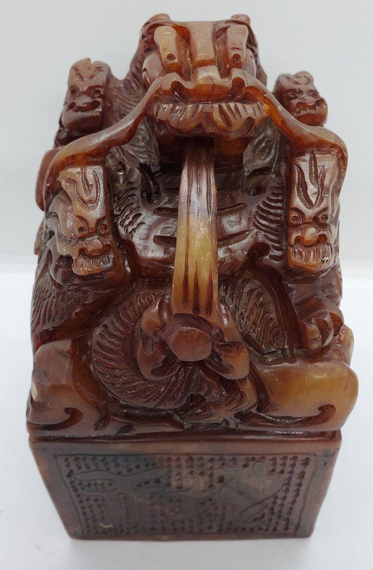 Early 20th Century Stone Dragon Statue For Sale at 1stDibs