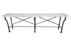 Early 20th Century Stone Top Console Table
