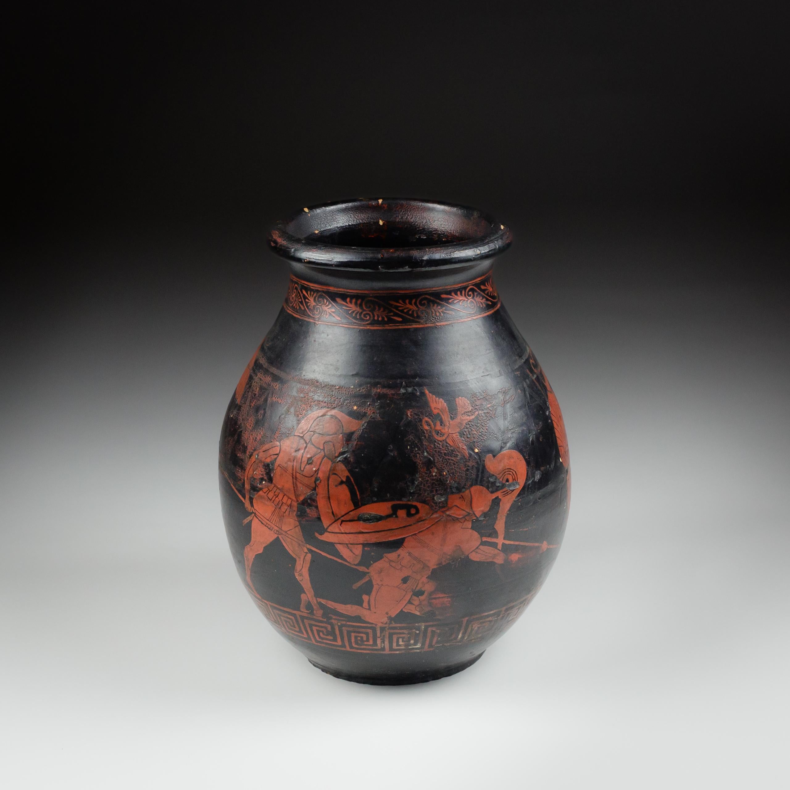 Vaso dipinto in gres 