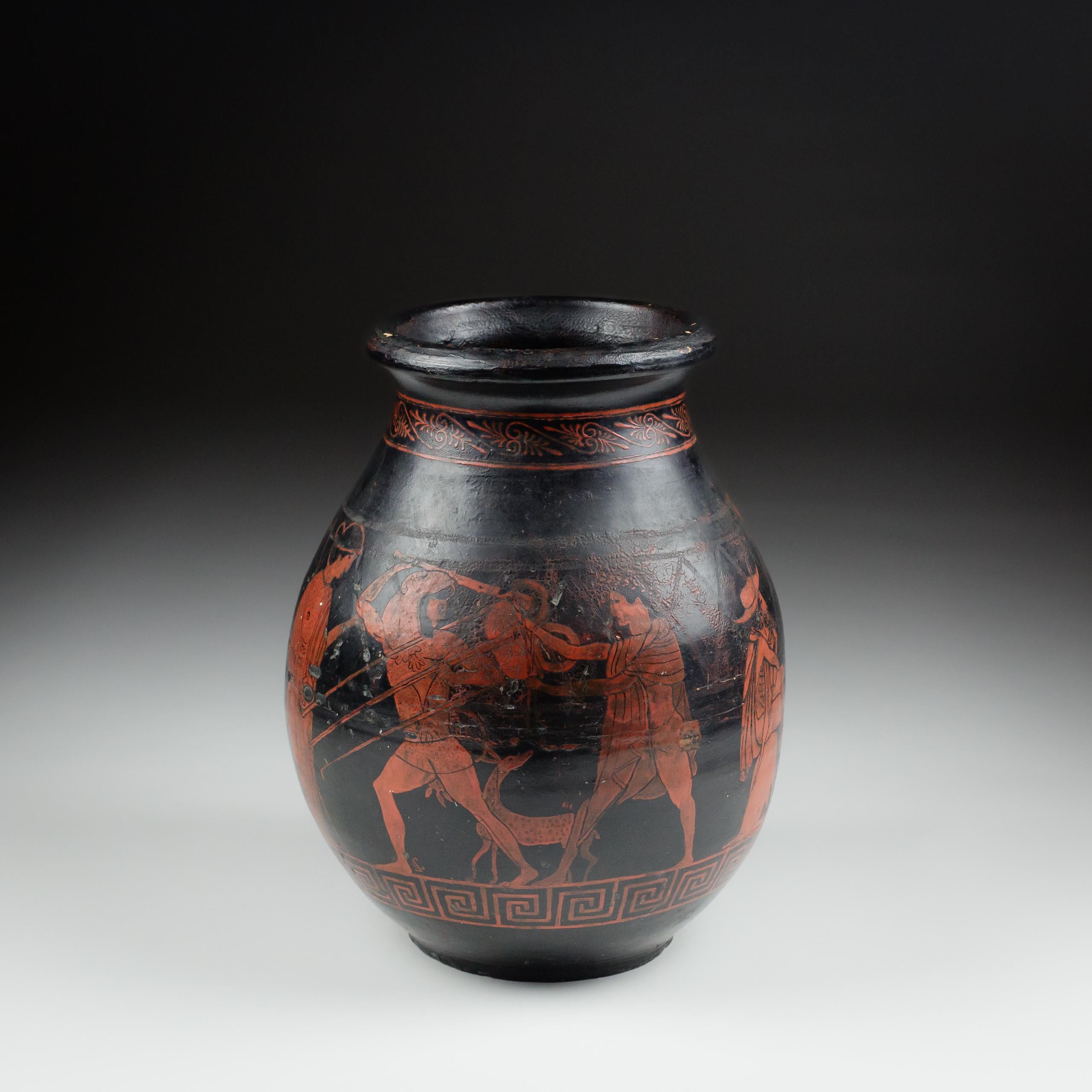 Dipinto Vaso in stile attico in gres dei primi del Novecento di Jean Magrou in vendita