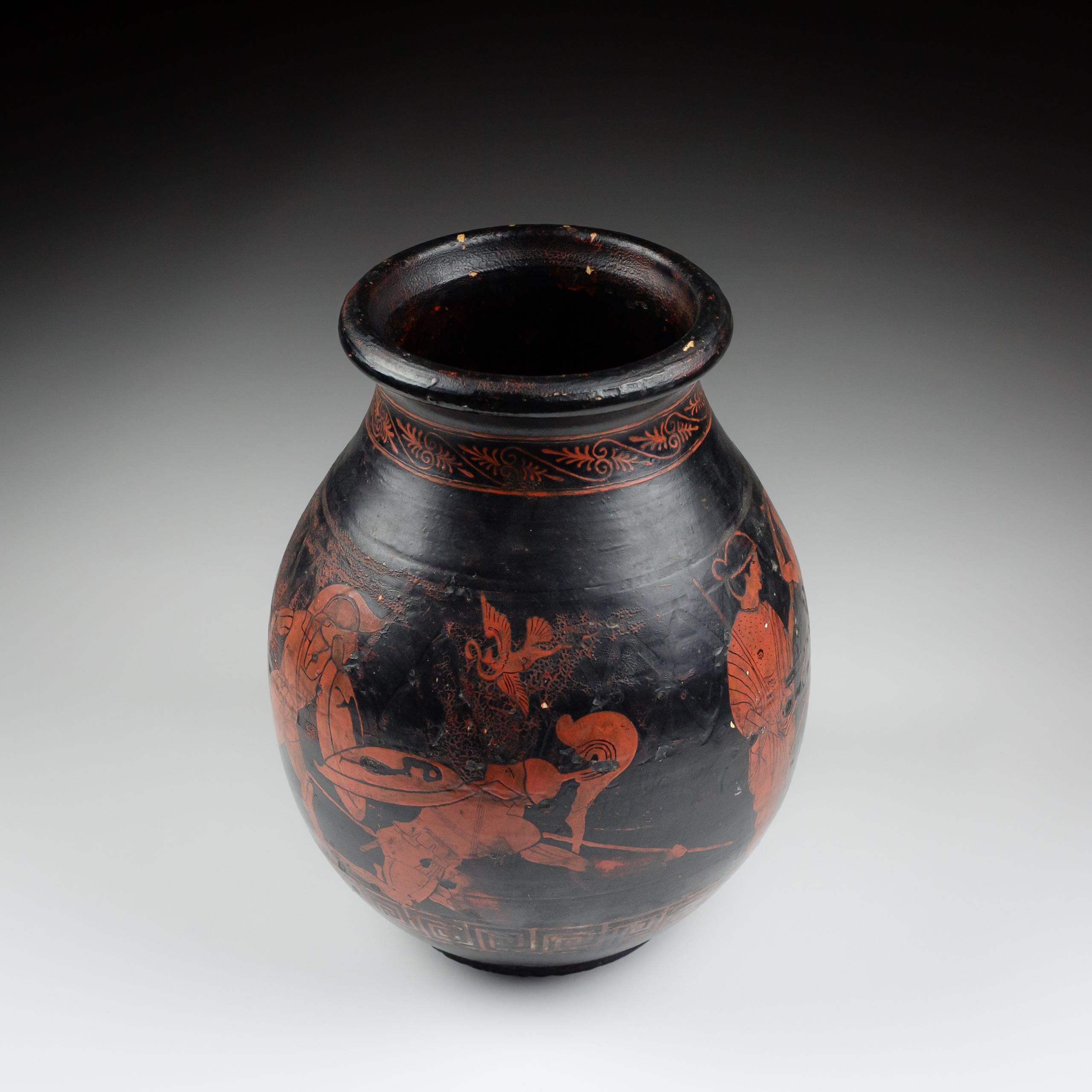 XX secolo Vaso in stile attico in gres dei primi del Novecento di Jean Magrou in vendita