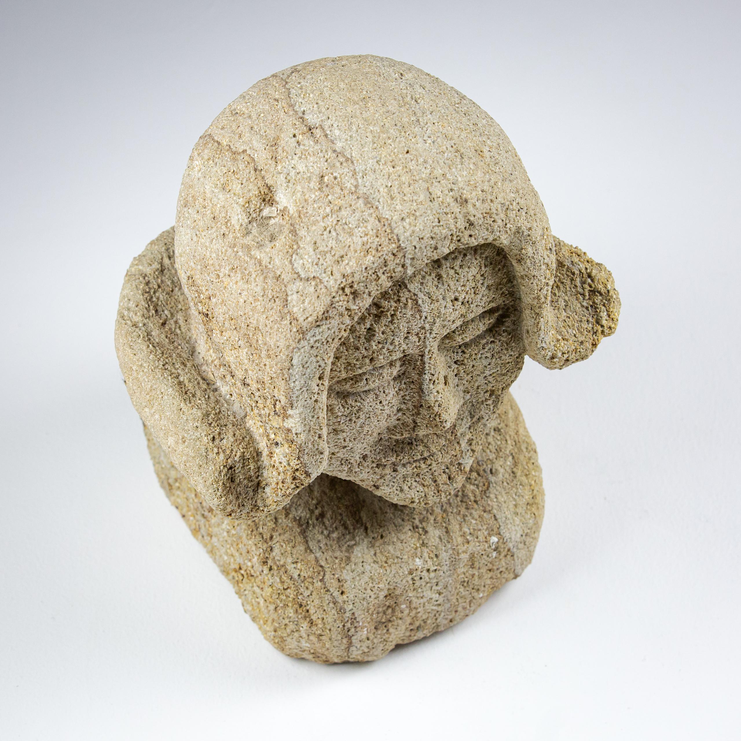 Early 20th Century Stylised Primitive Bust of a Female For Sale 6