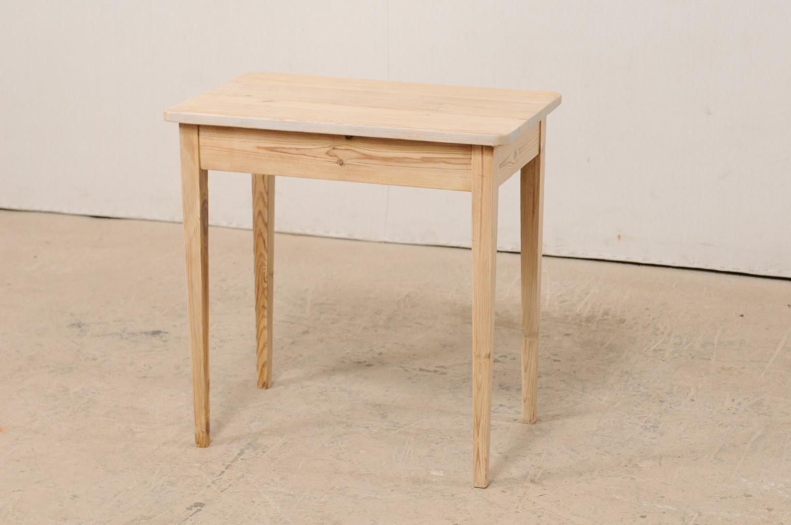 Early 20th Century Swedish Bleached Wood Side Table 7