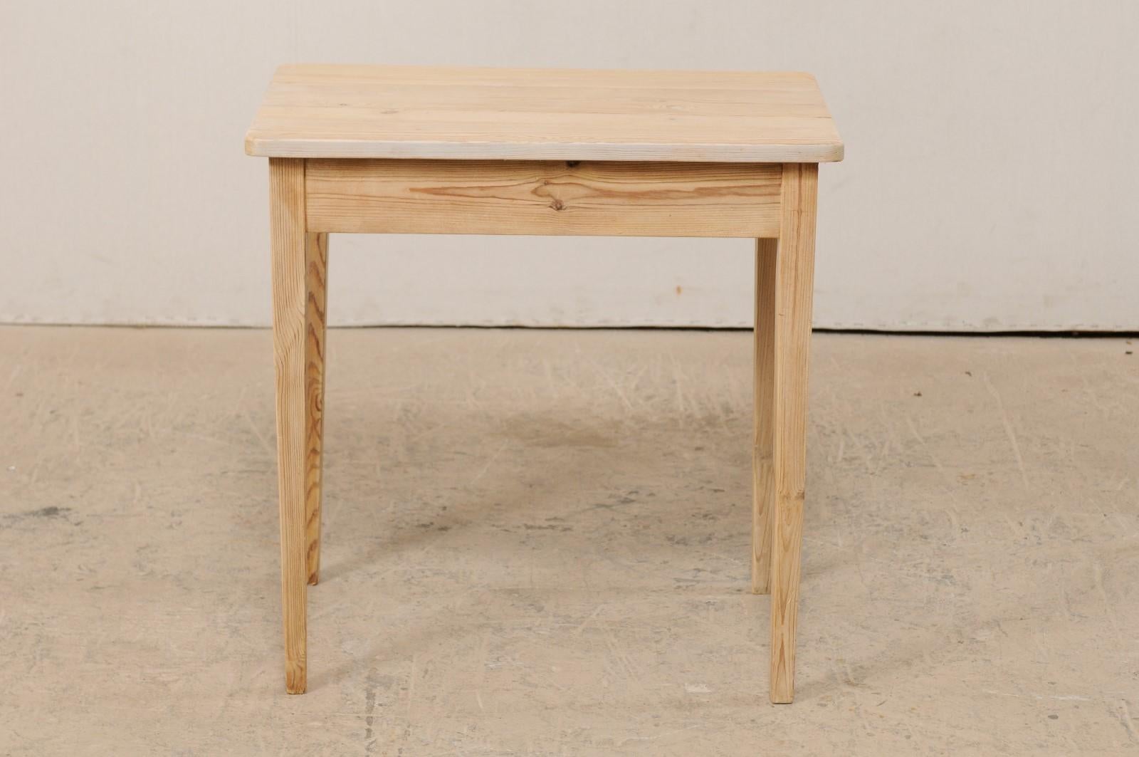 Early 20th Century Swedish Bleached Wood Side Table 2