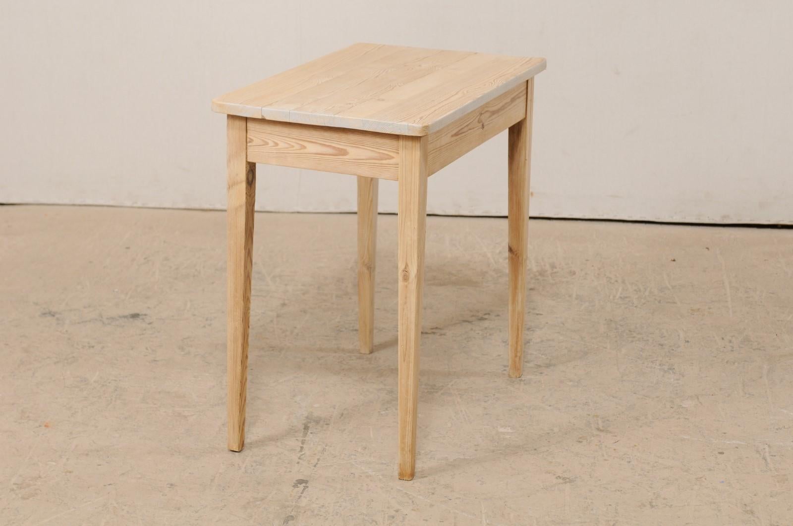 Early 20th Century Swedish Bleached Wood Side Table 4