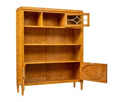 Early 20th century Swedish bookcase cabinet by Sandberg & Co