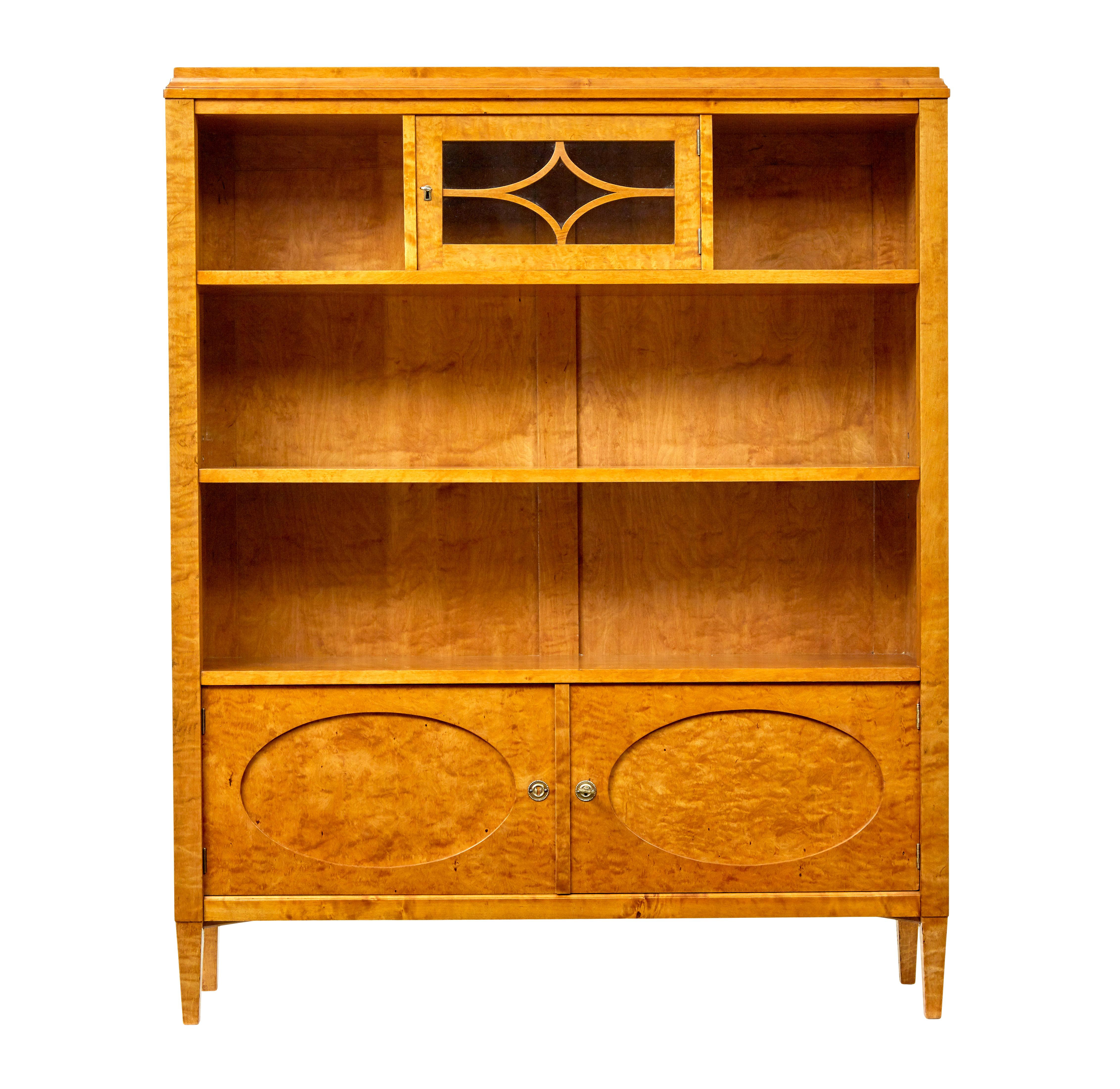 Aesthetic Movement Early 20th century Swedish bookcase cabinet by Sandberg & Co For Sale