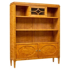 Early 20th century Swedish bookcase cabinet by Sandberg & Co