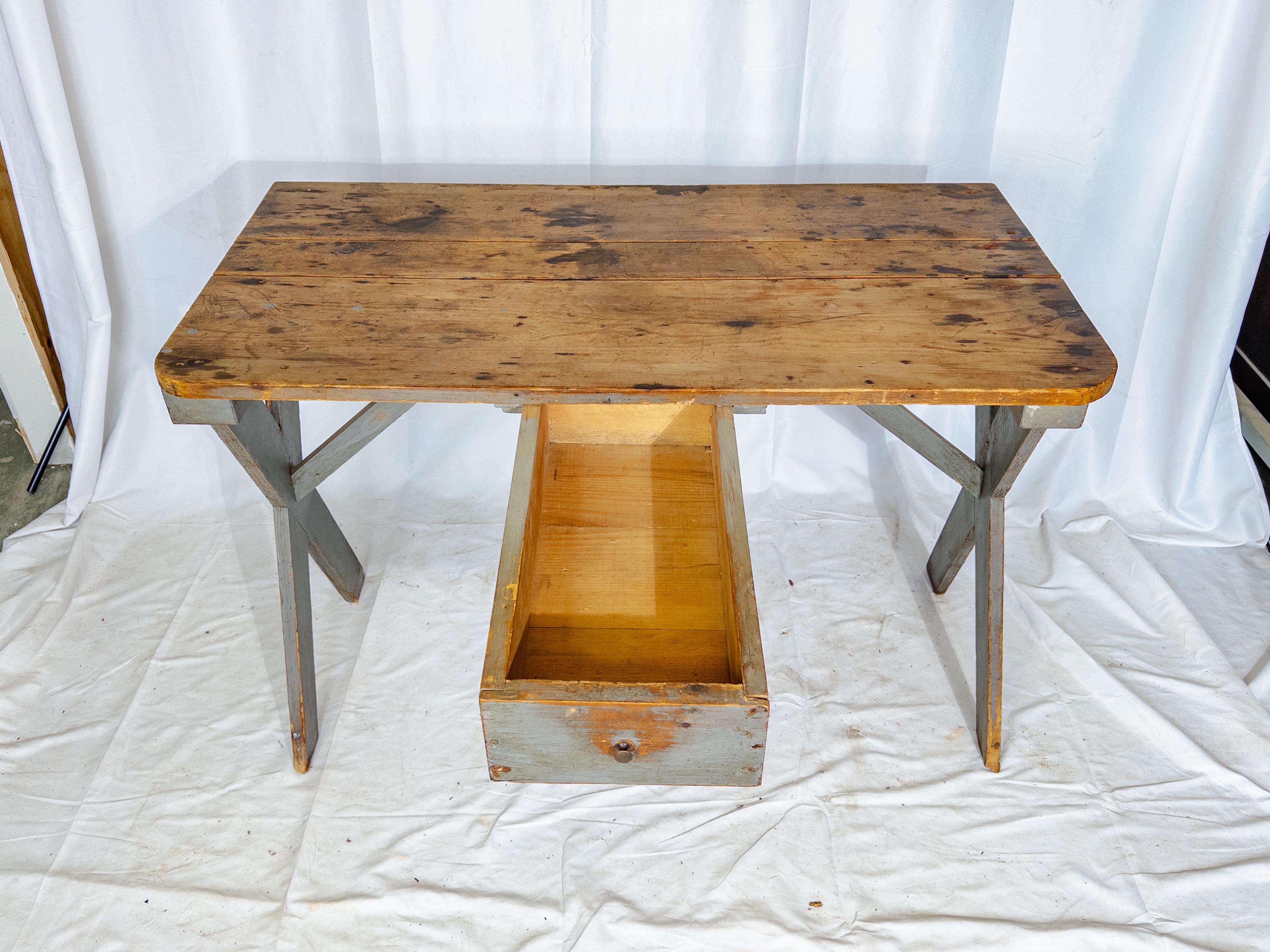 Rustic Early 20th Century Swedish Farm Table For Sale