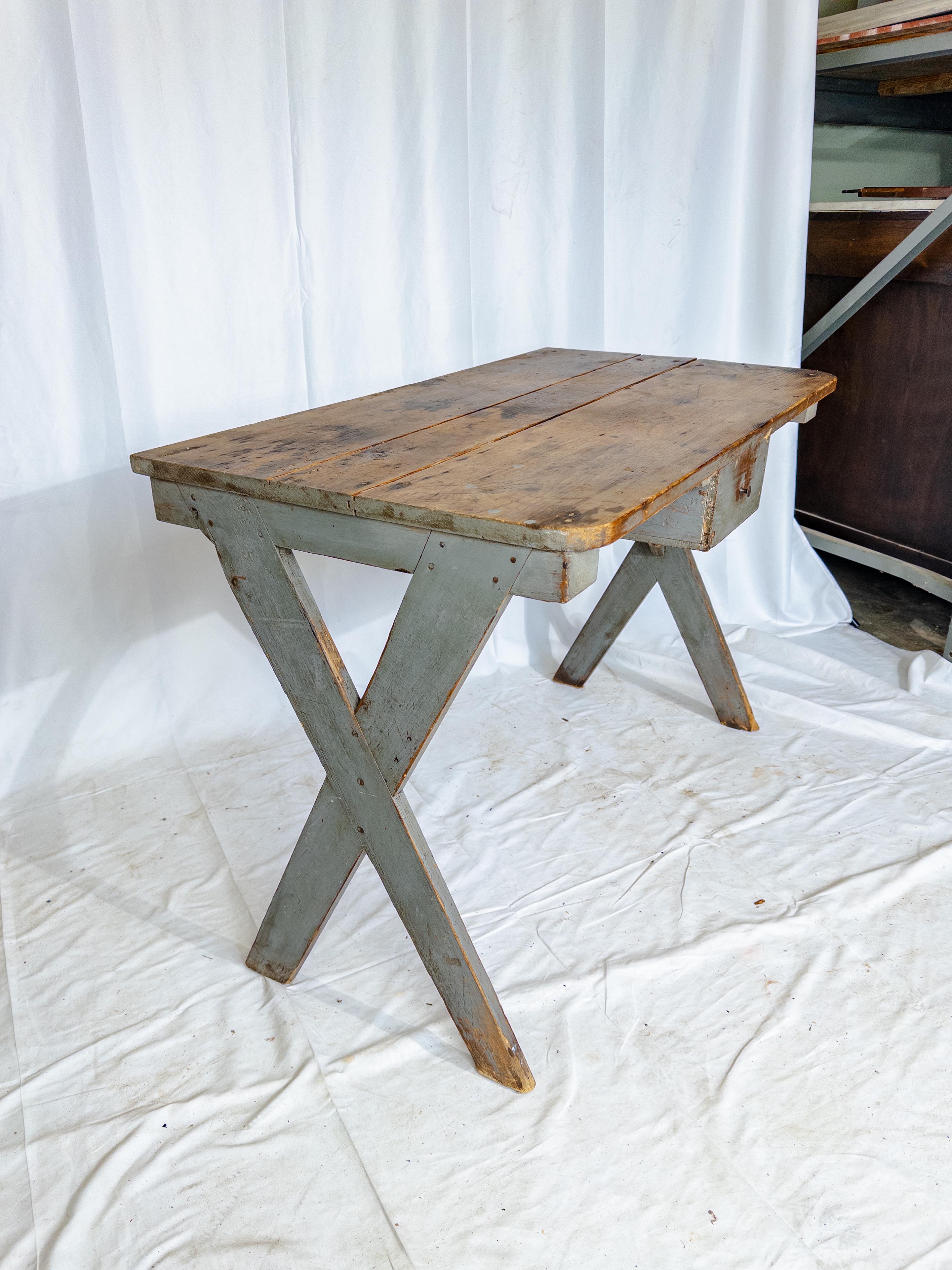 Wood Early 20th Century Swedish Farm Table For Sale