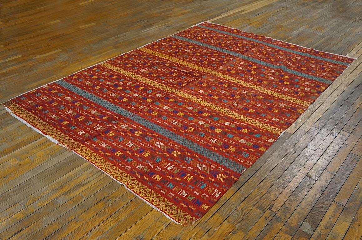Hand-Woven  Early 20th Century Swedish Flat-Weave Early 20th Century 5' 10