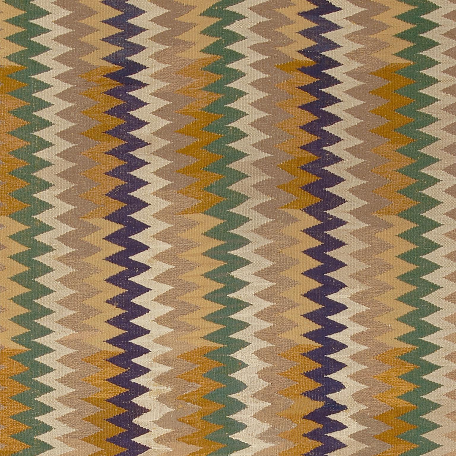 Schwedischer Flachgewebe-Teppich des frühen 20. Jahrhunderts von Märta Måås-Fjetterström (Wolle) im Angebot