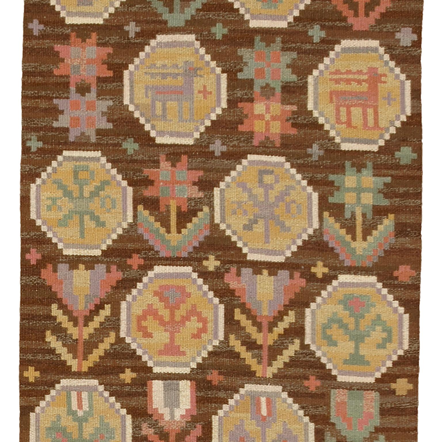 Scandinavian Modern Early 20th Century Swedish Flat-Weave Rug/Runner by Märta Måås-Fjetterström