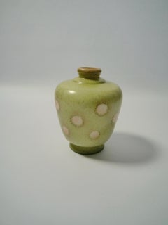 Early 20th Century Swedish Grace Mint Green Glass Vase