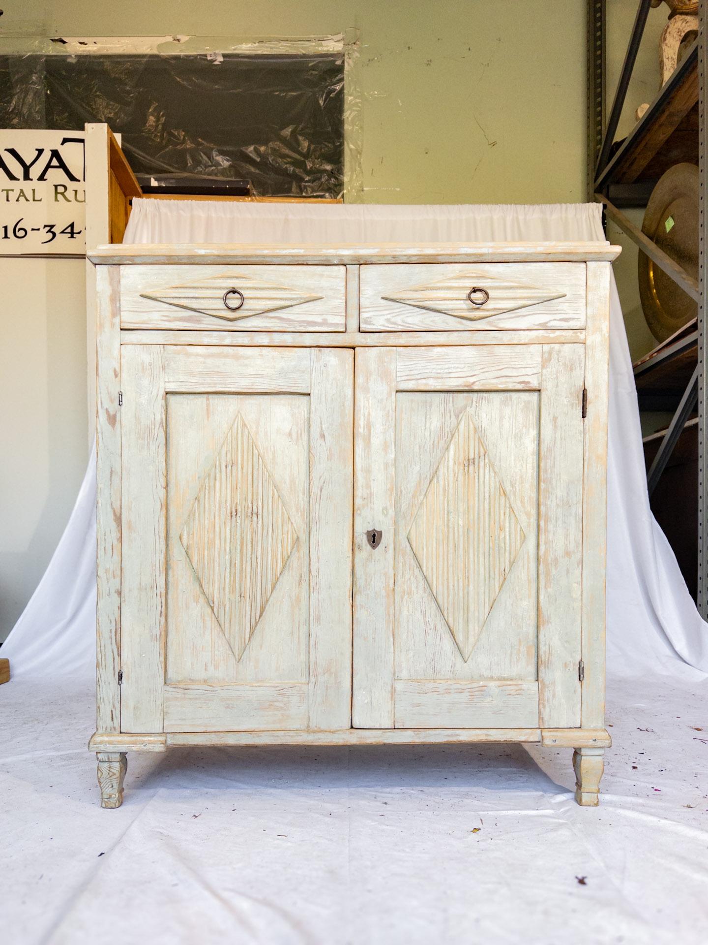 Carved Early 20th Century Swedish Gustavian Buffet For Sale