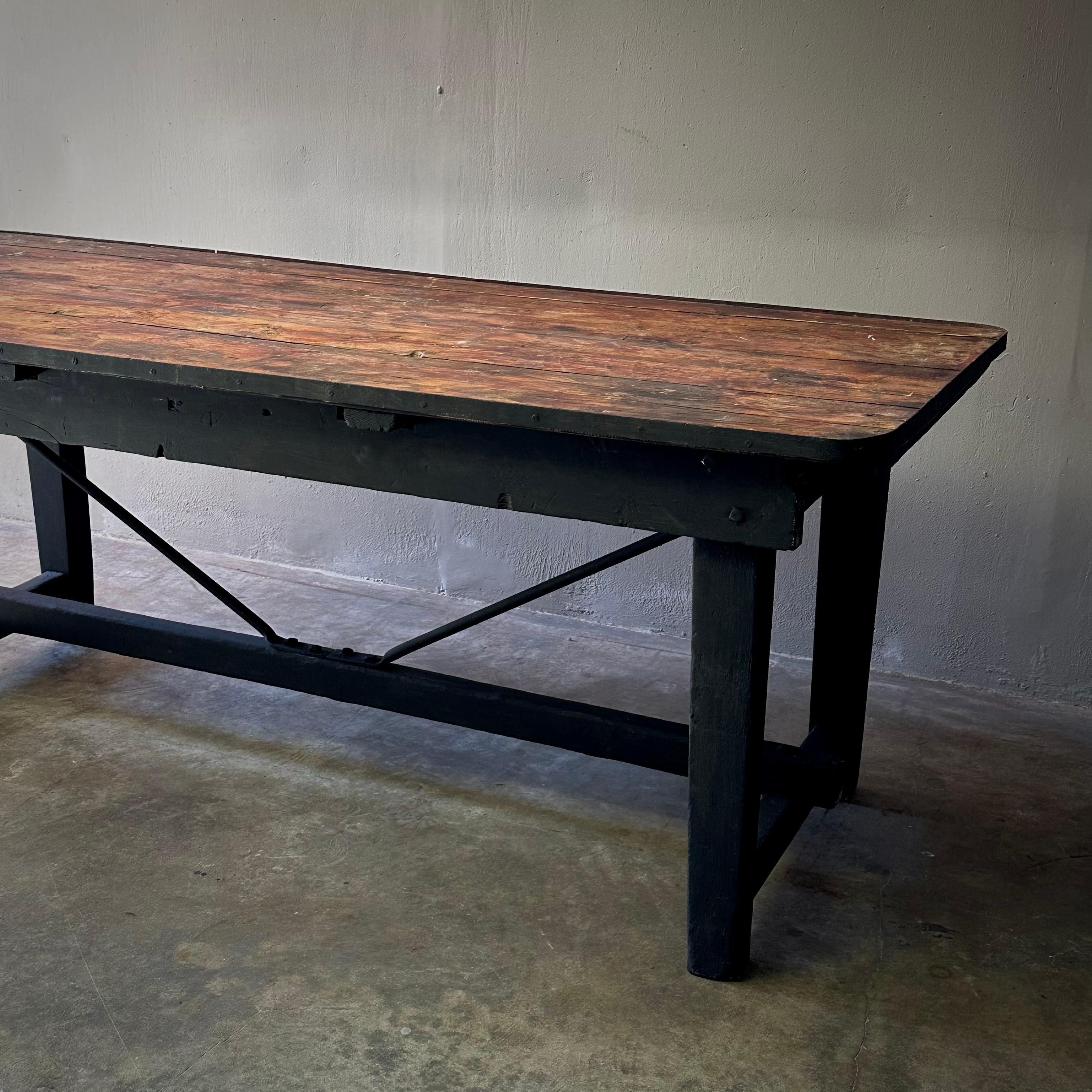 Early 20th Century Swedish Industrial Table In Good Condition In Los Angeles, CA