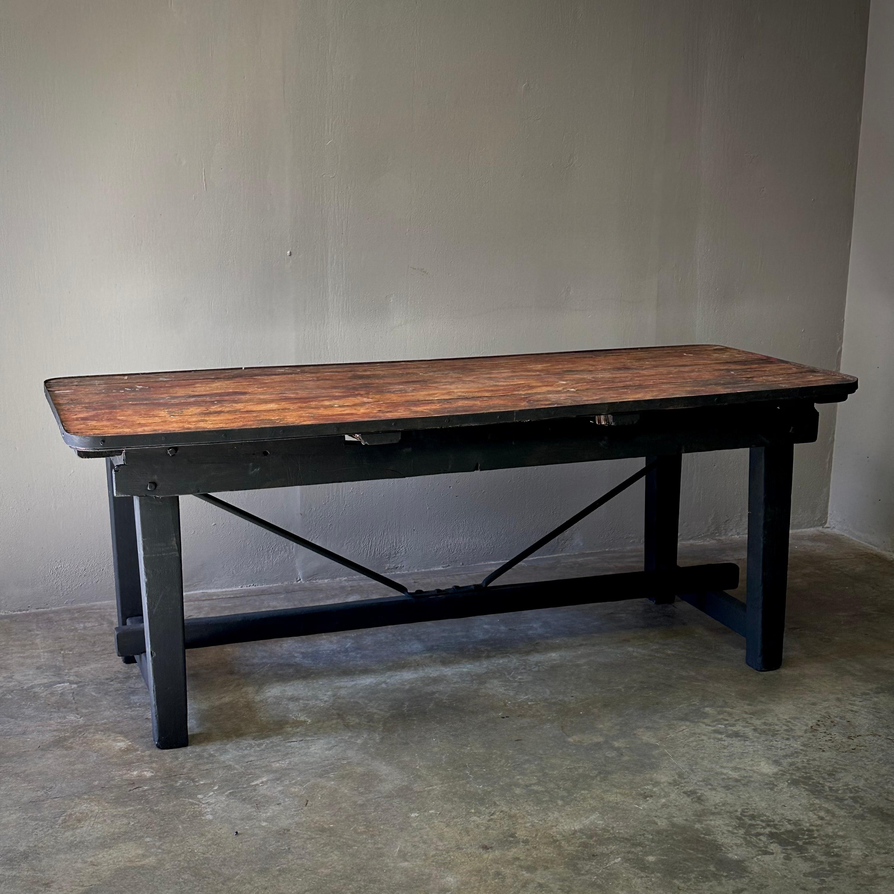 Wood Early 20th Century Swedish Industrial Table
