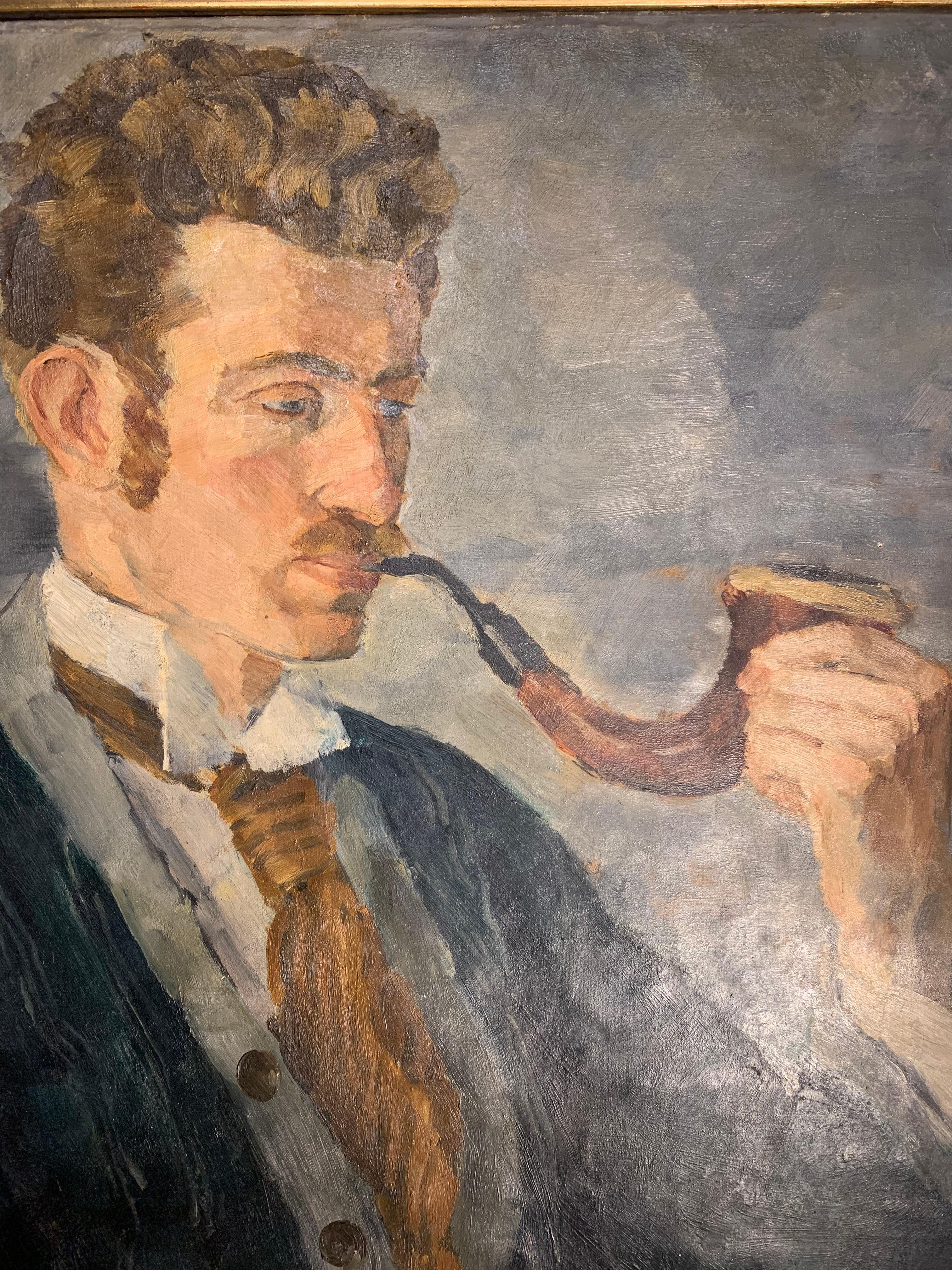 Huilé Huile sur toile suédoise du début du 20e siècle par Albert Hoffsten (1887-1927) en vente