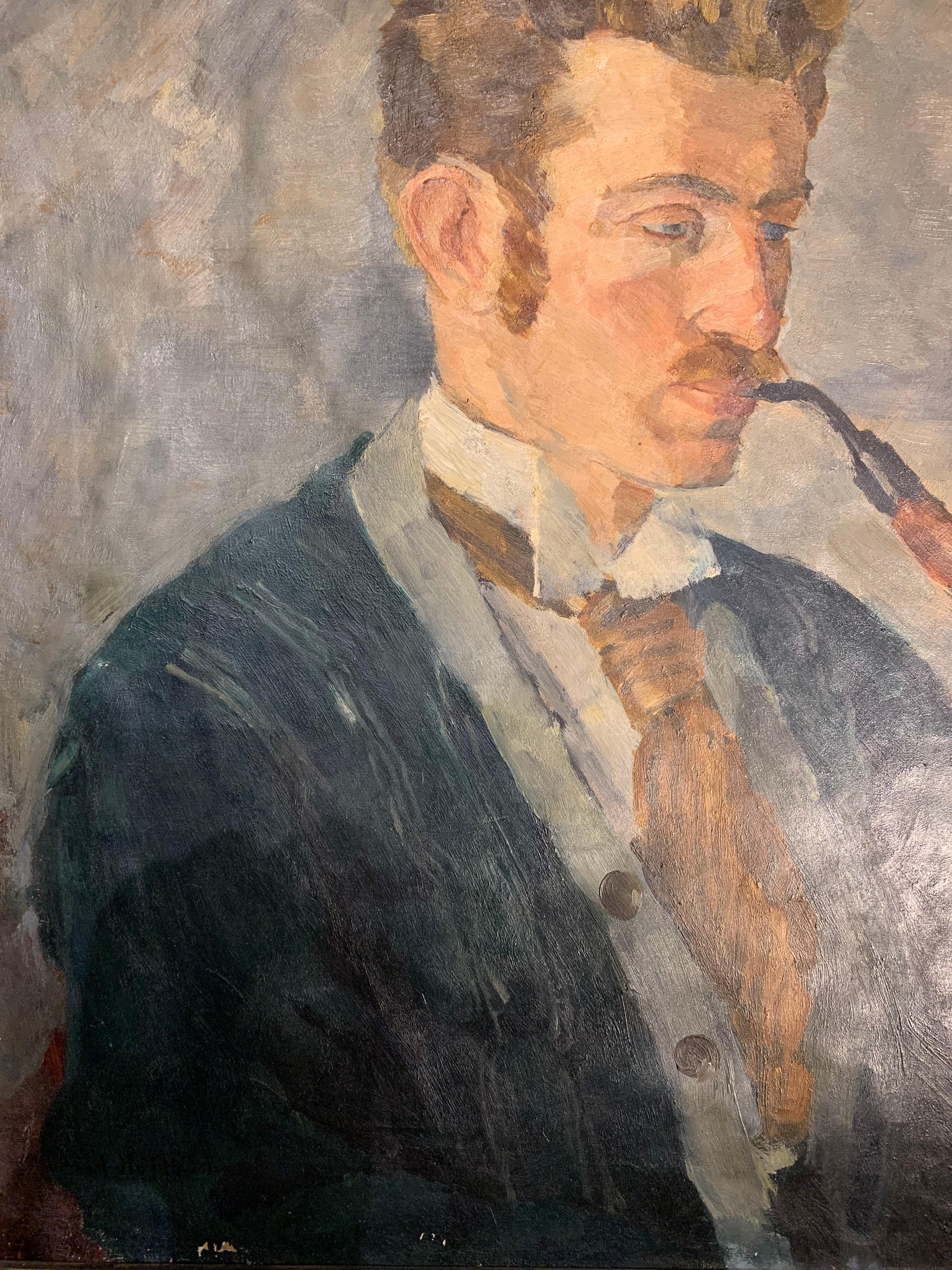 20ième siècle Huile sur toile suédoise du début du 20e siècle par Albert Hoffsten (1887-1927) en vente