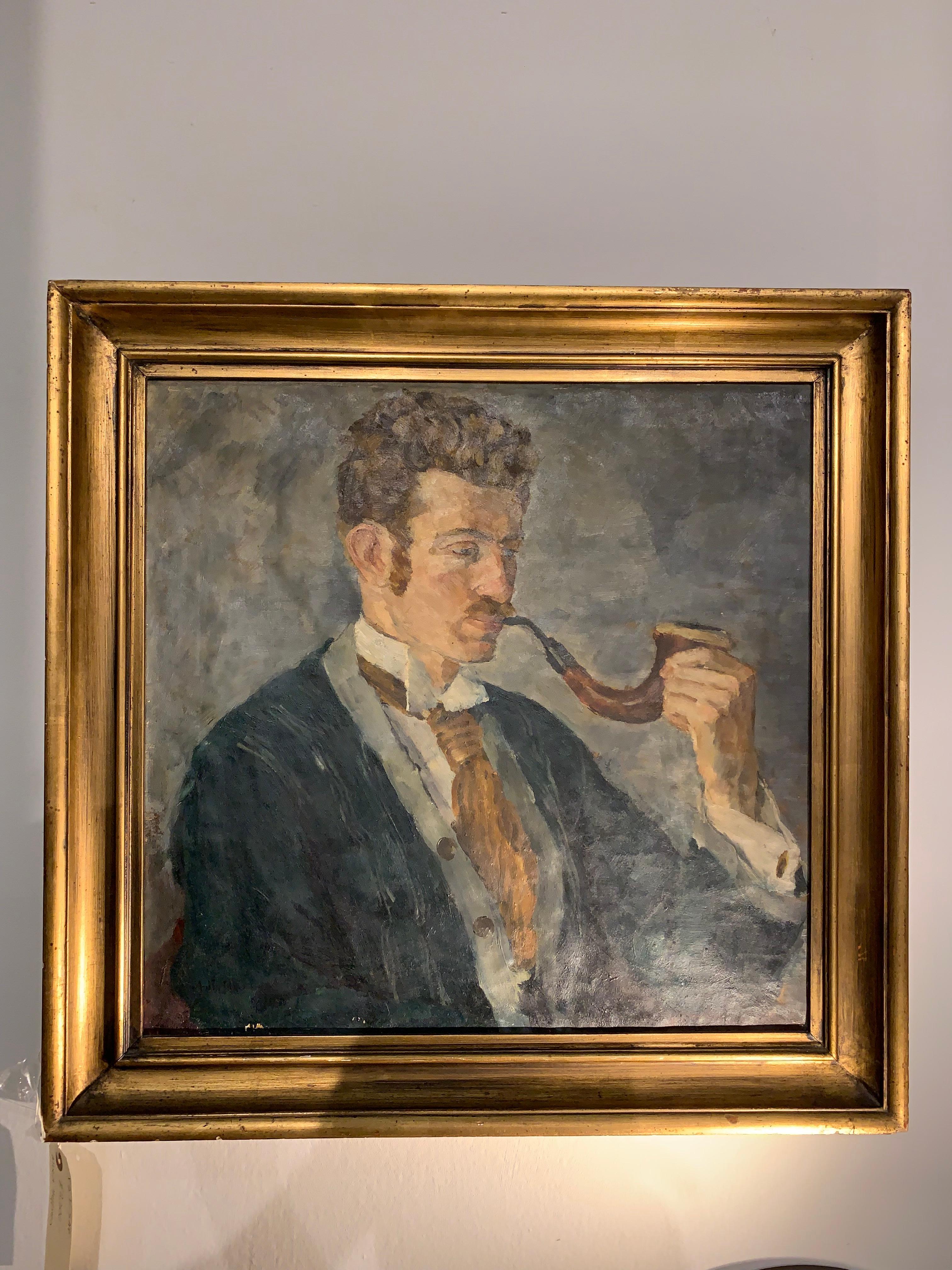 Peinture Huile sur toile suédoise du début du 20e siècle par Albert Hoffsten (1887-1927) en vente