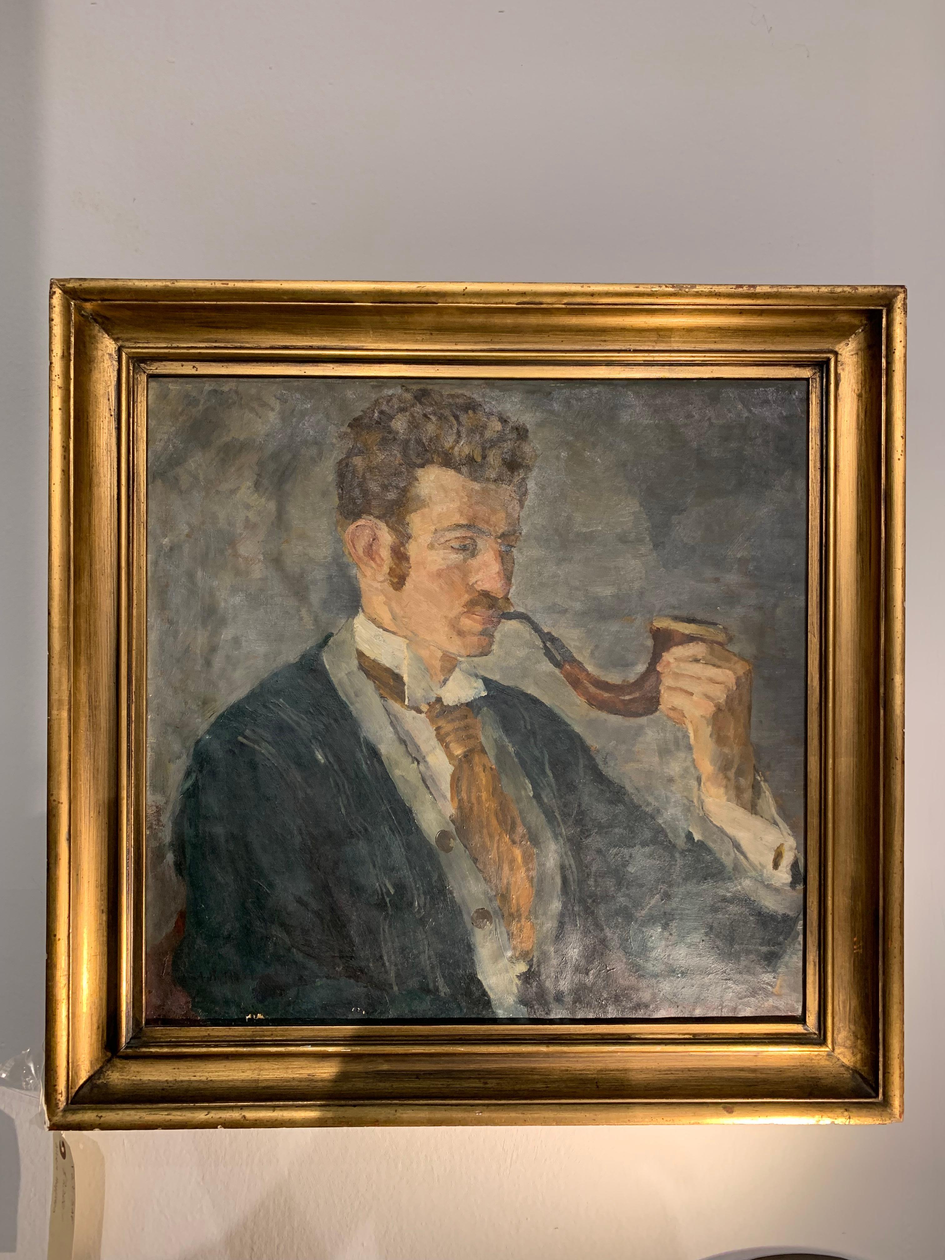 Early 20th Century Swedish Oil on Canvas Painting by Albert Hoffsten '1887-1927' For Sale 4