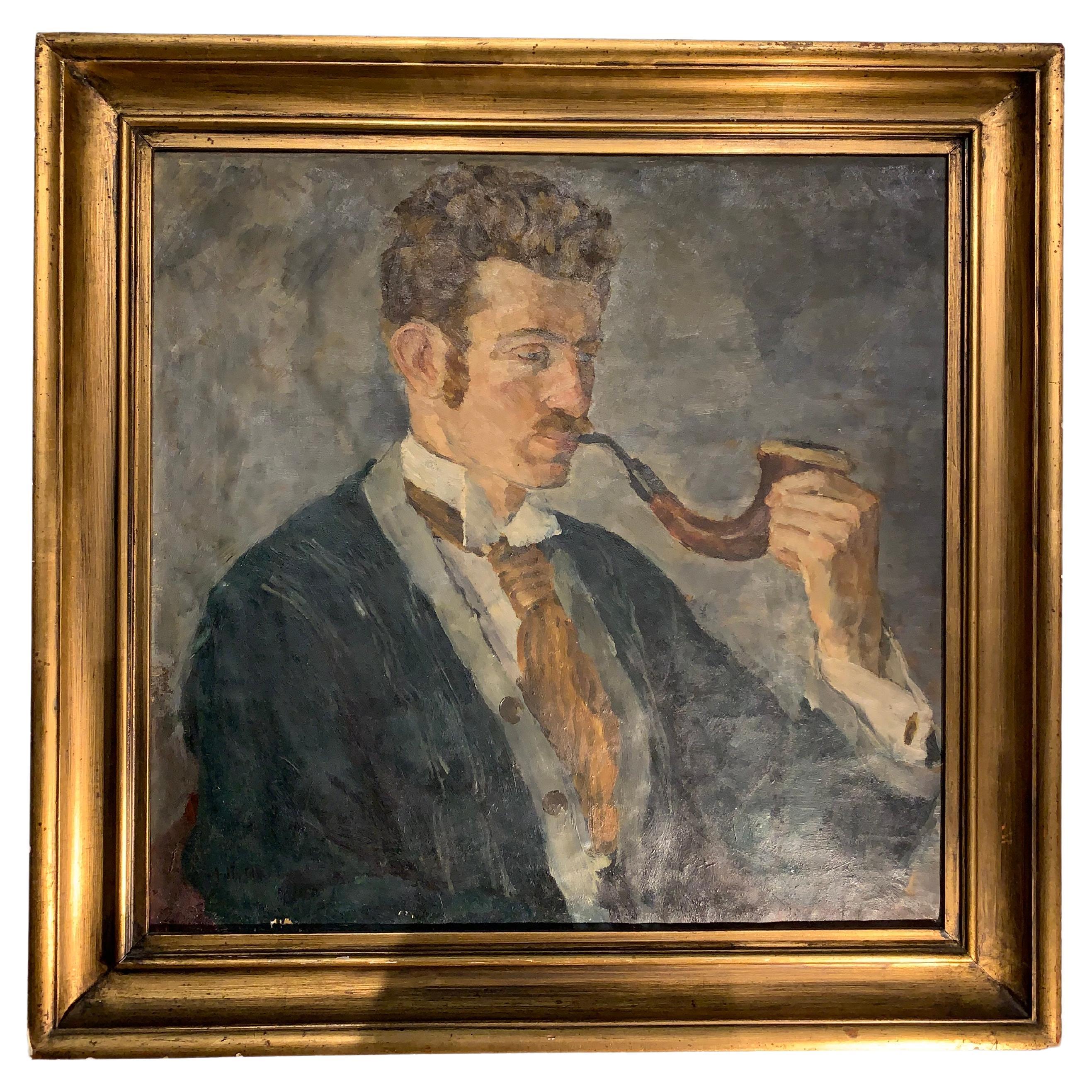 Huile sur toile suédoise du début du 20e siècle par Albert Hoffsten (1887-1927) en vente
