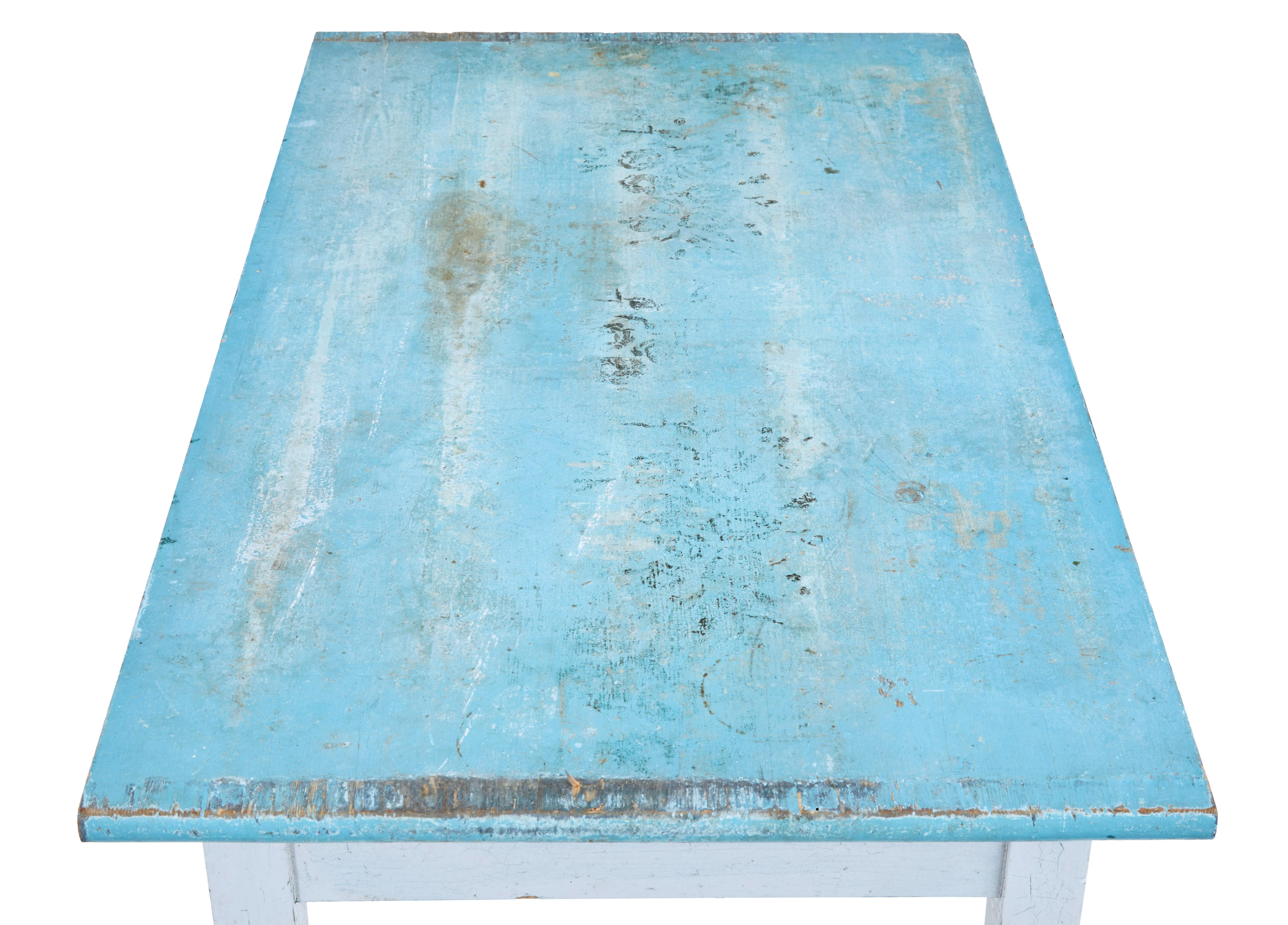 Rustic Early 20th Century Swedish Painted Occasional Table