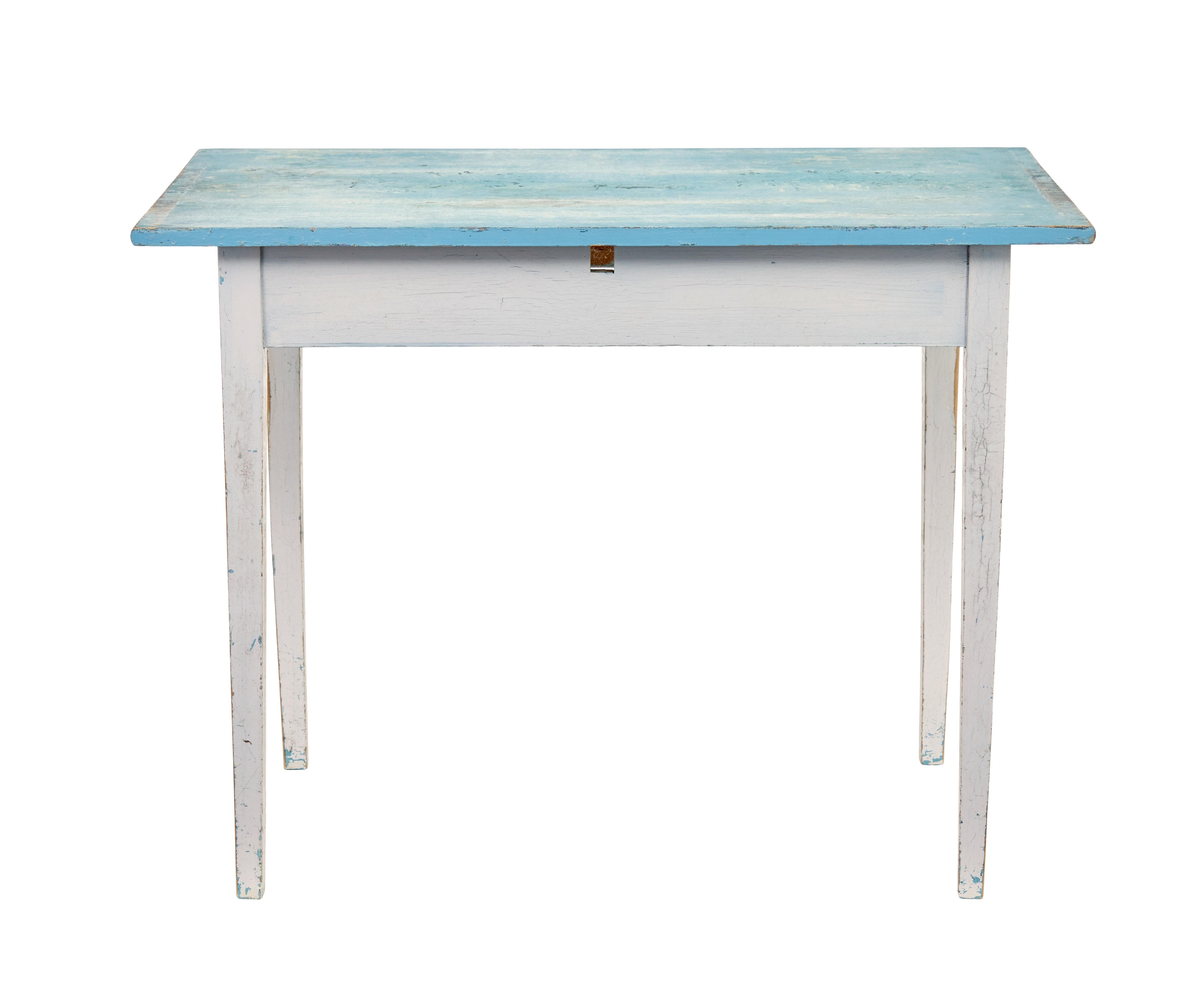 20th Century Early 20th century Swedish painted occasional table For Sale