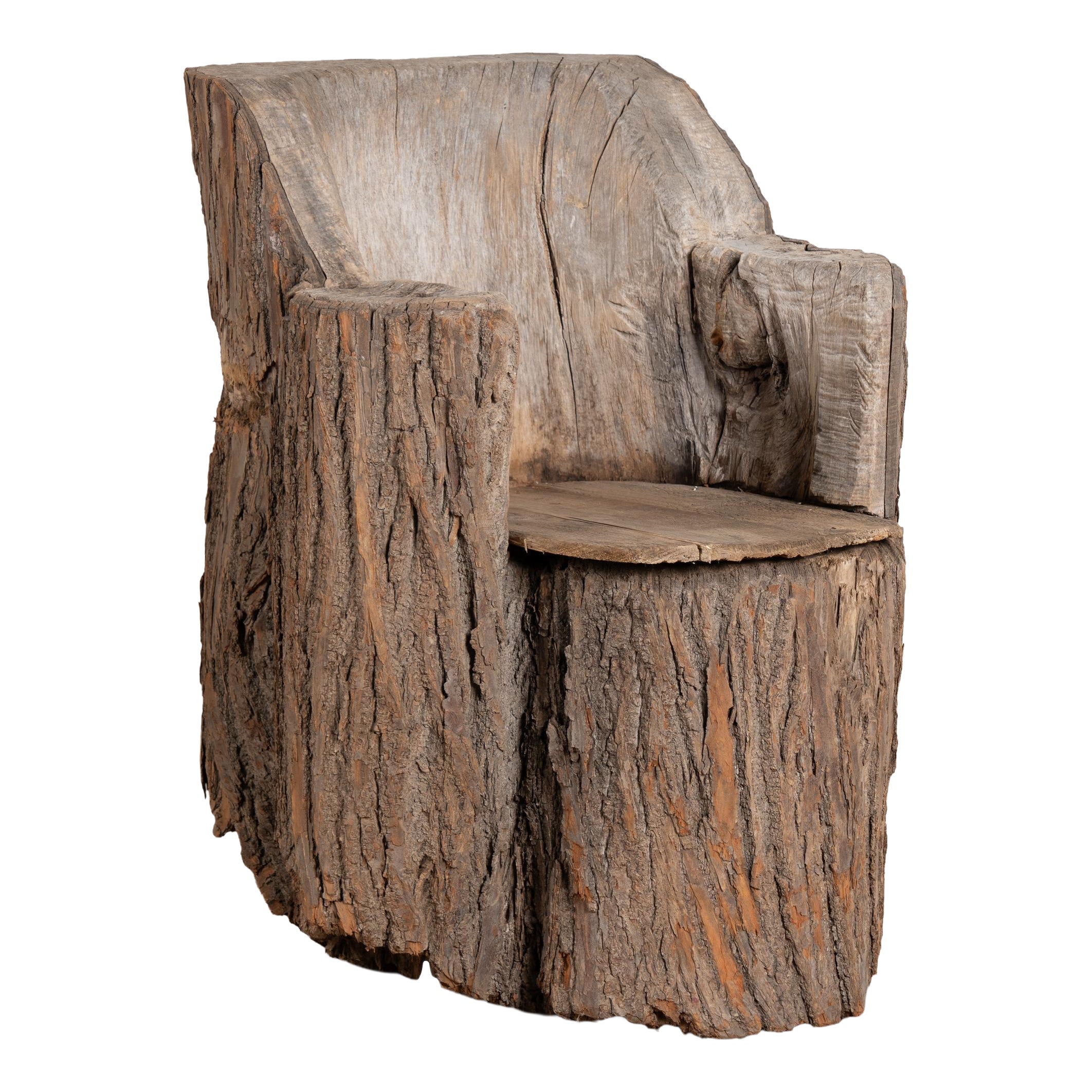 Early 20th Century Swedish Rustic Log Chair