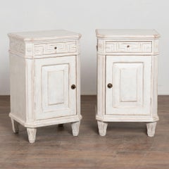 Early 20th Century Swedish White Nightstands, Pair